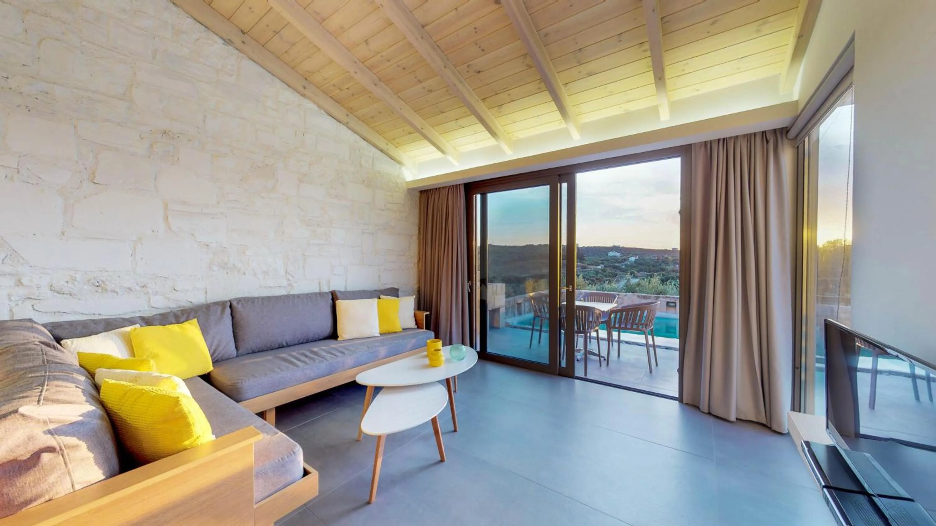 Living room in Lofos Village Chania