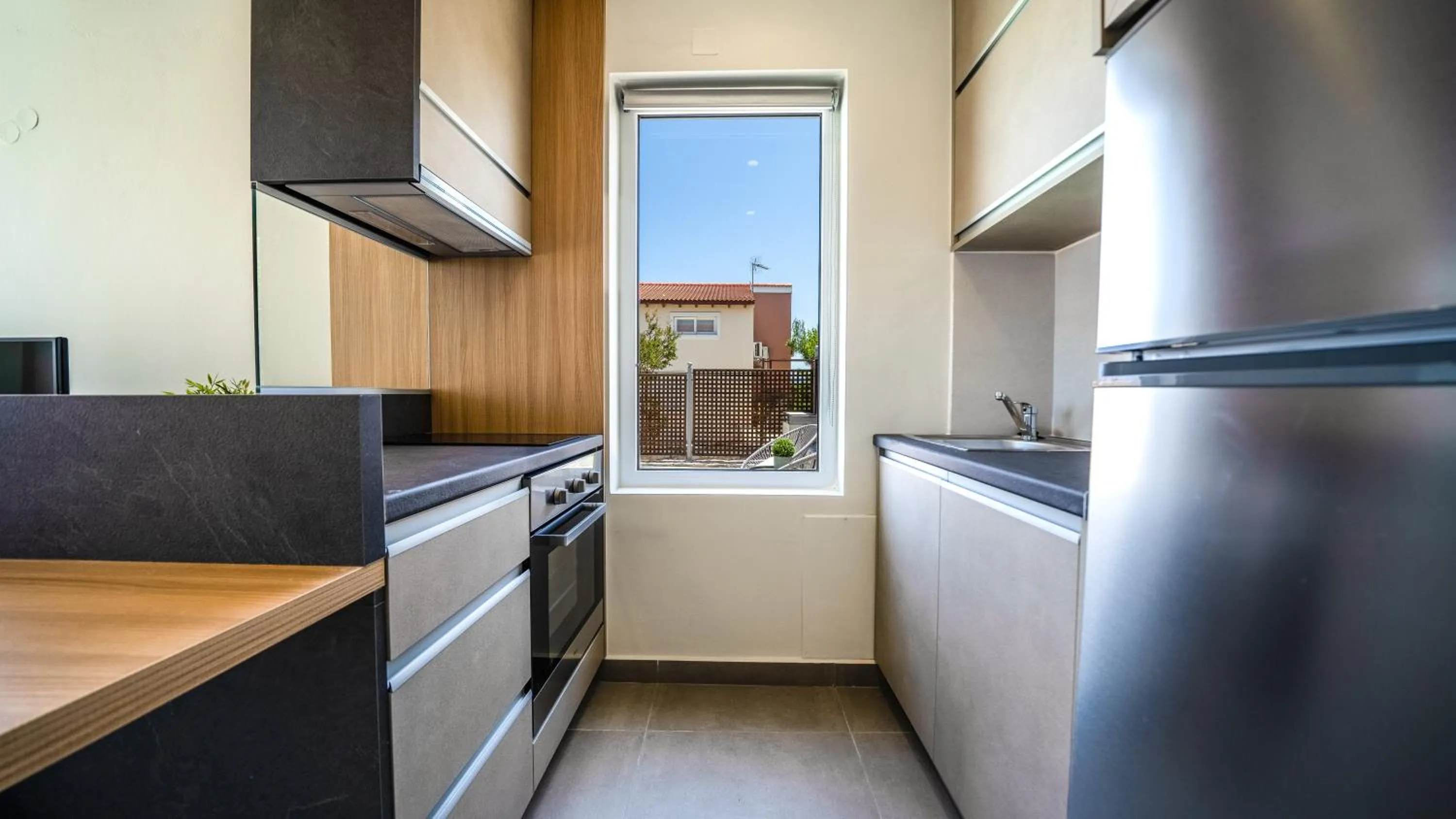 Kitchen or kitchenette in Lofos Village Chania