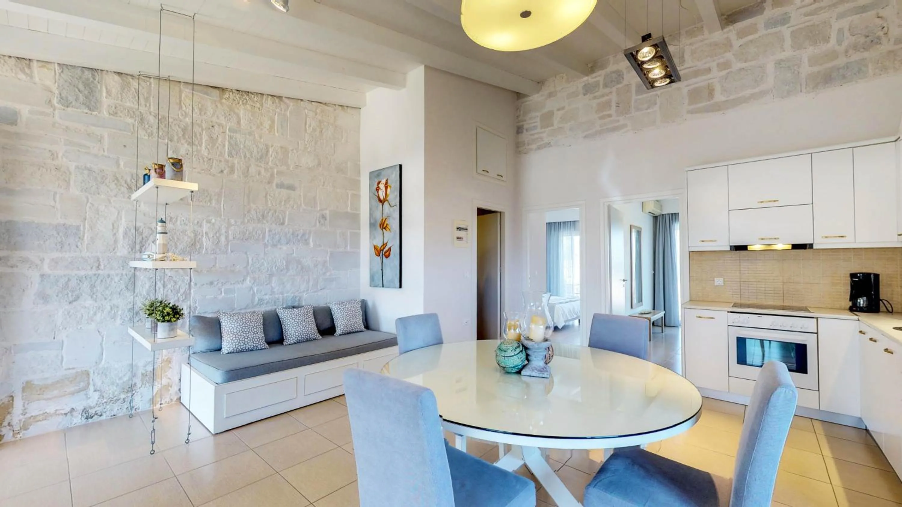 Living room in Lofos Village Chania