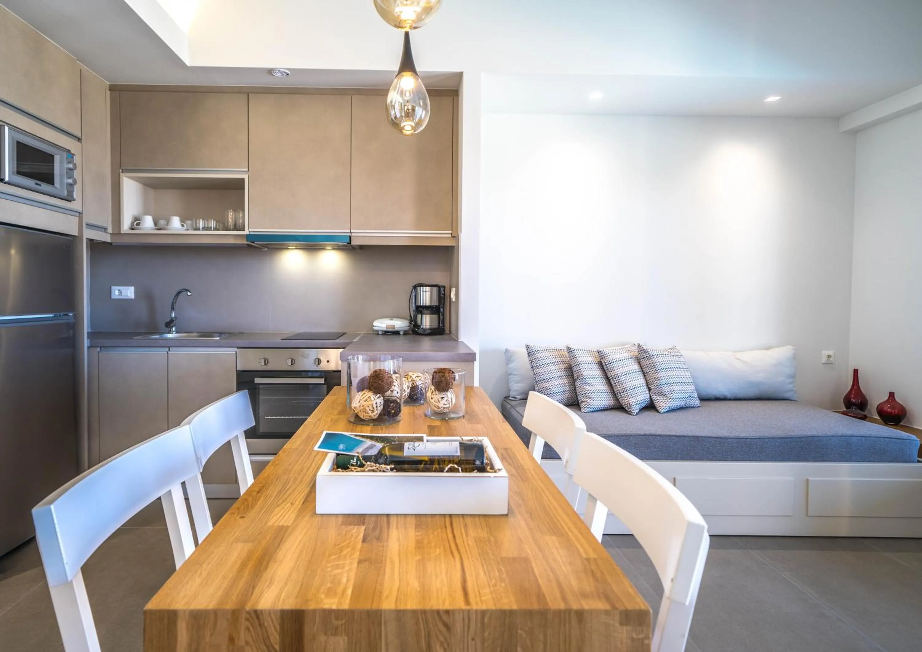 Kitchen or kitchenette in Lofos Village Chania