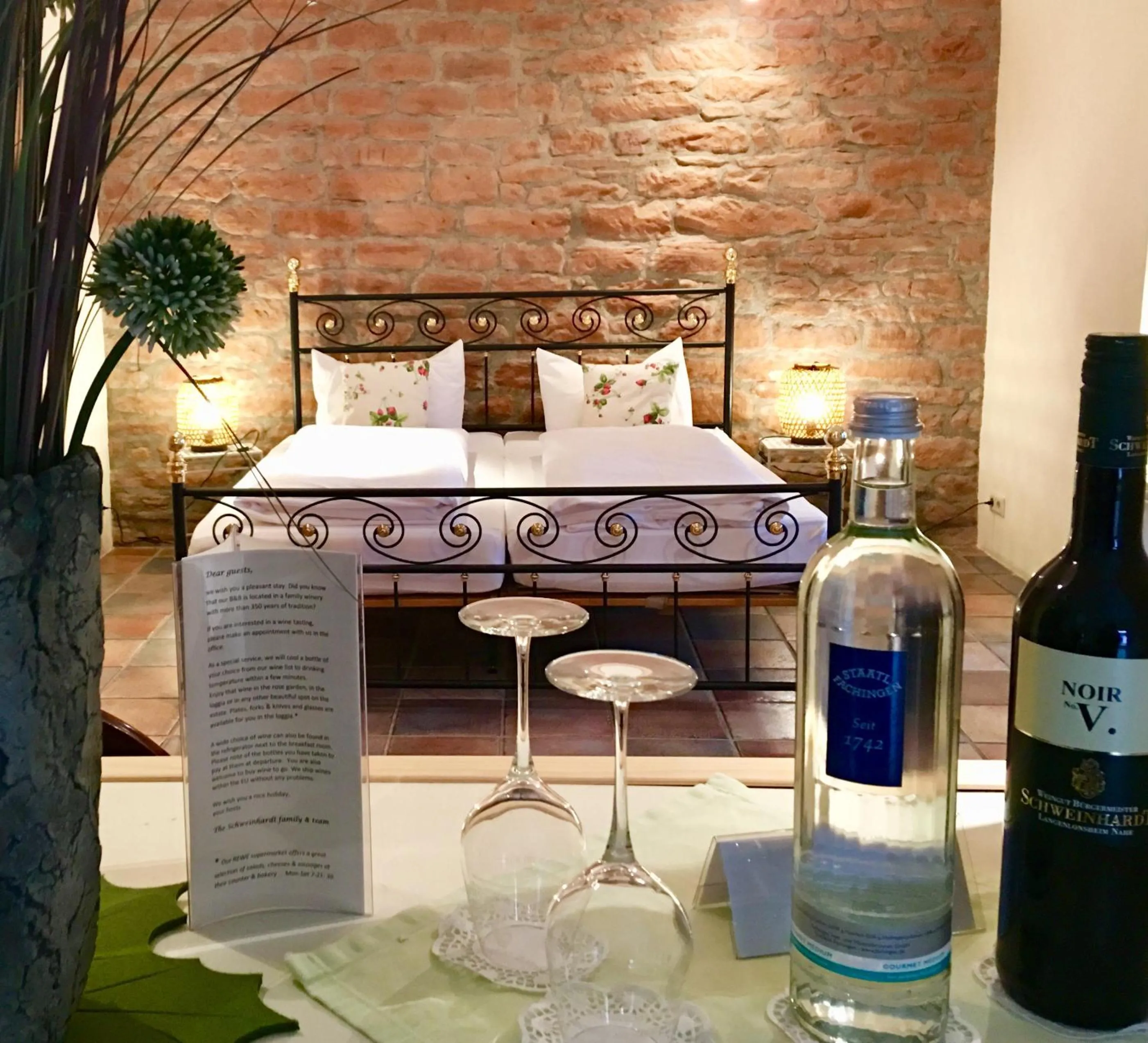 Bed in HEINRICHs winery bed & breakfast