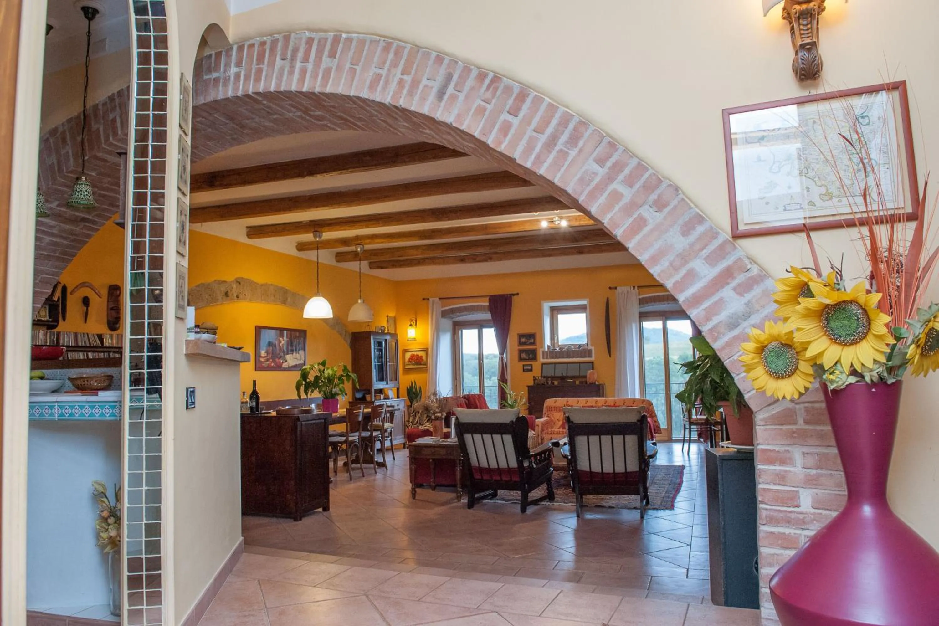 Communal lounge/ TV room in B&B Le Buche Casa Storica