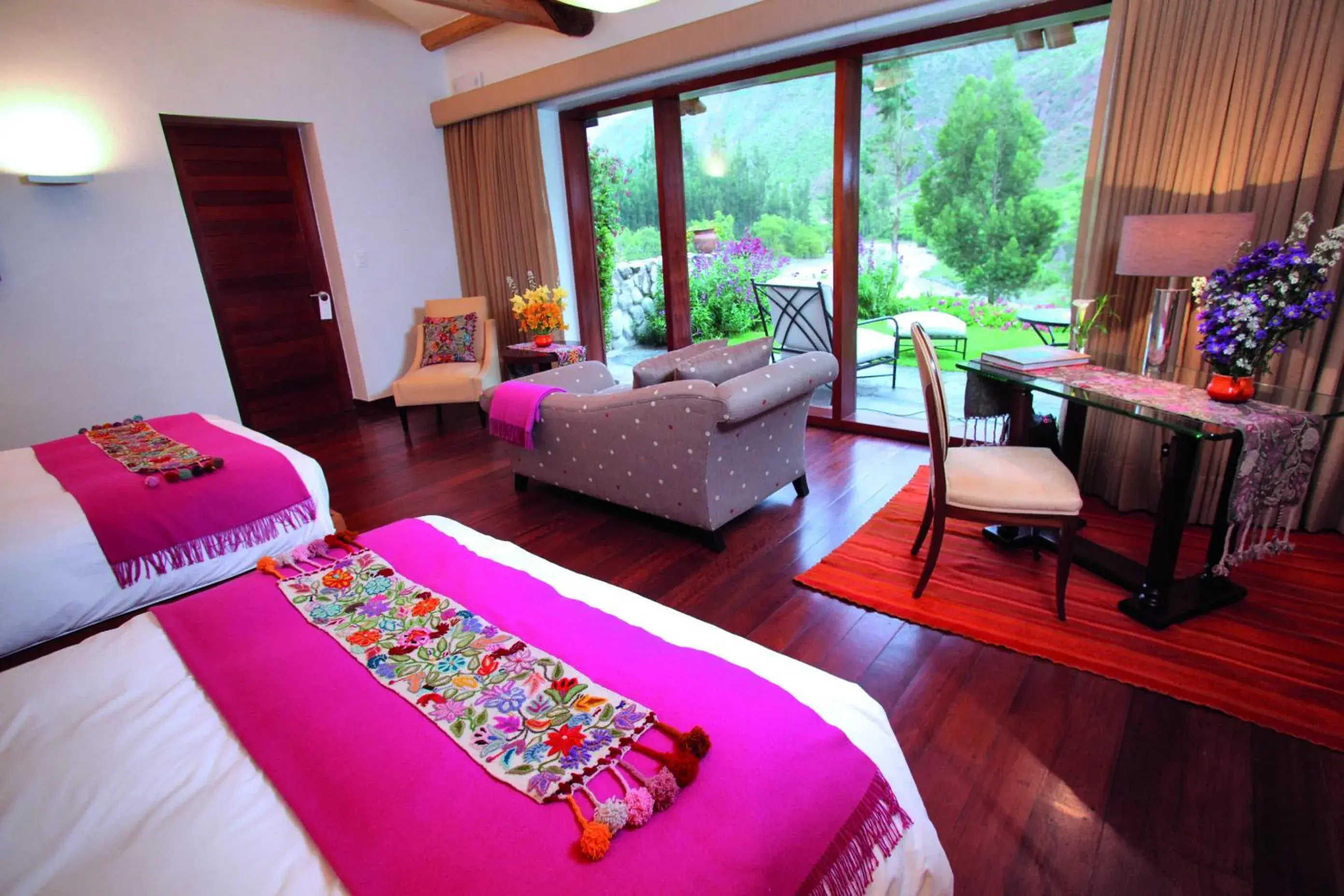 Junior Suite with Two Queen Beds and Garden View in Rio Sagrado, A Belmond Hotel, Sacred Valley Junior Suite with Two Queen Beds and Garden View in Rio Sagrado, A Belmond Hotel, Sacred Valley