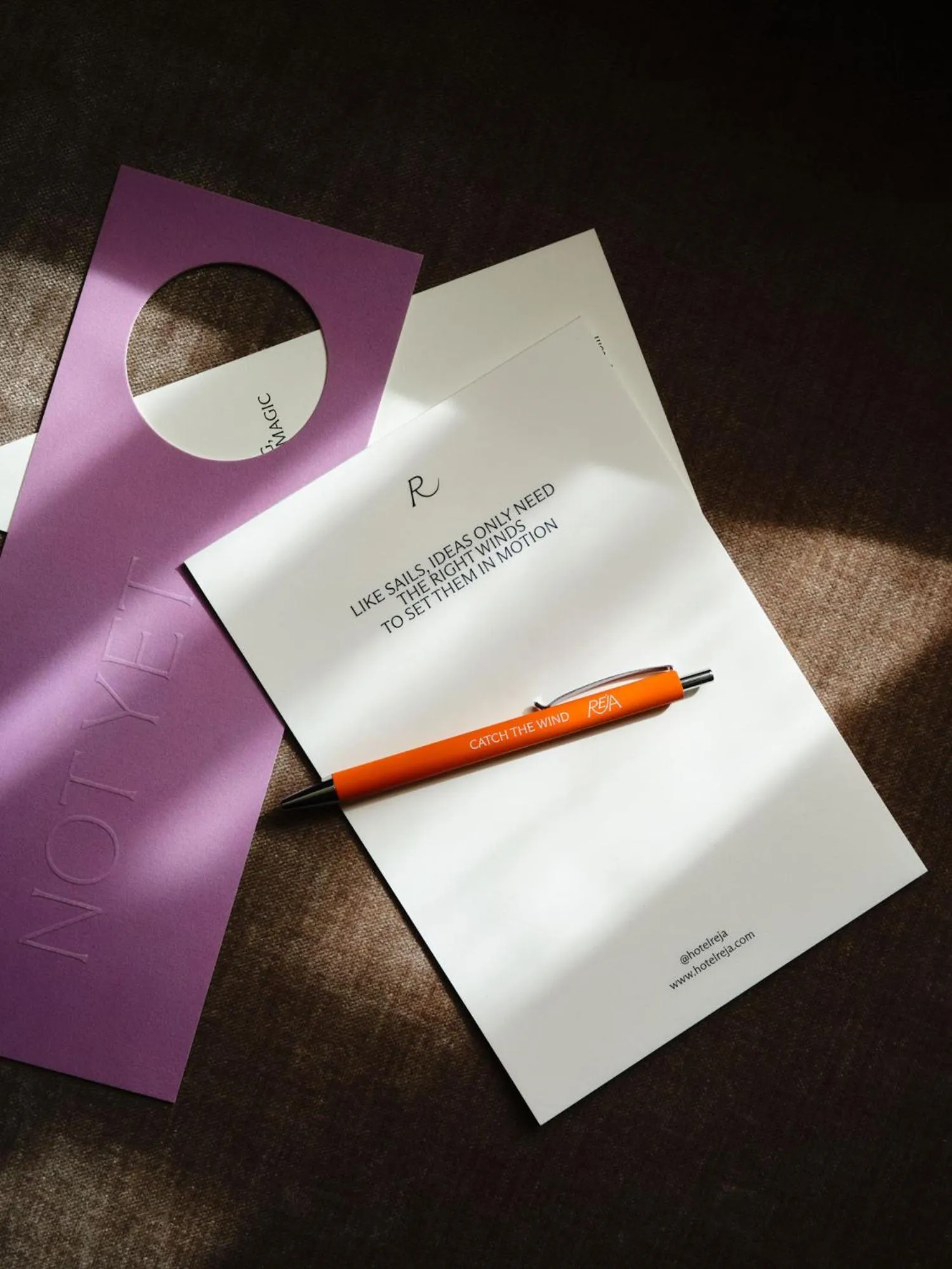 Text overlay in Hotel Reja, a Member of Design Hotels