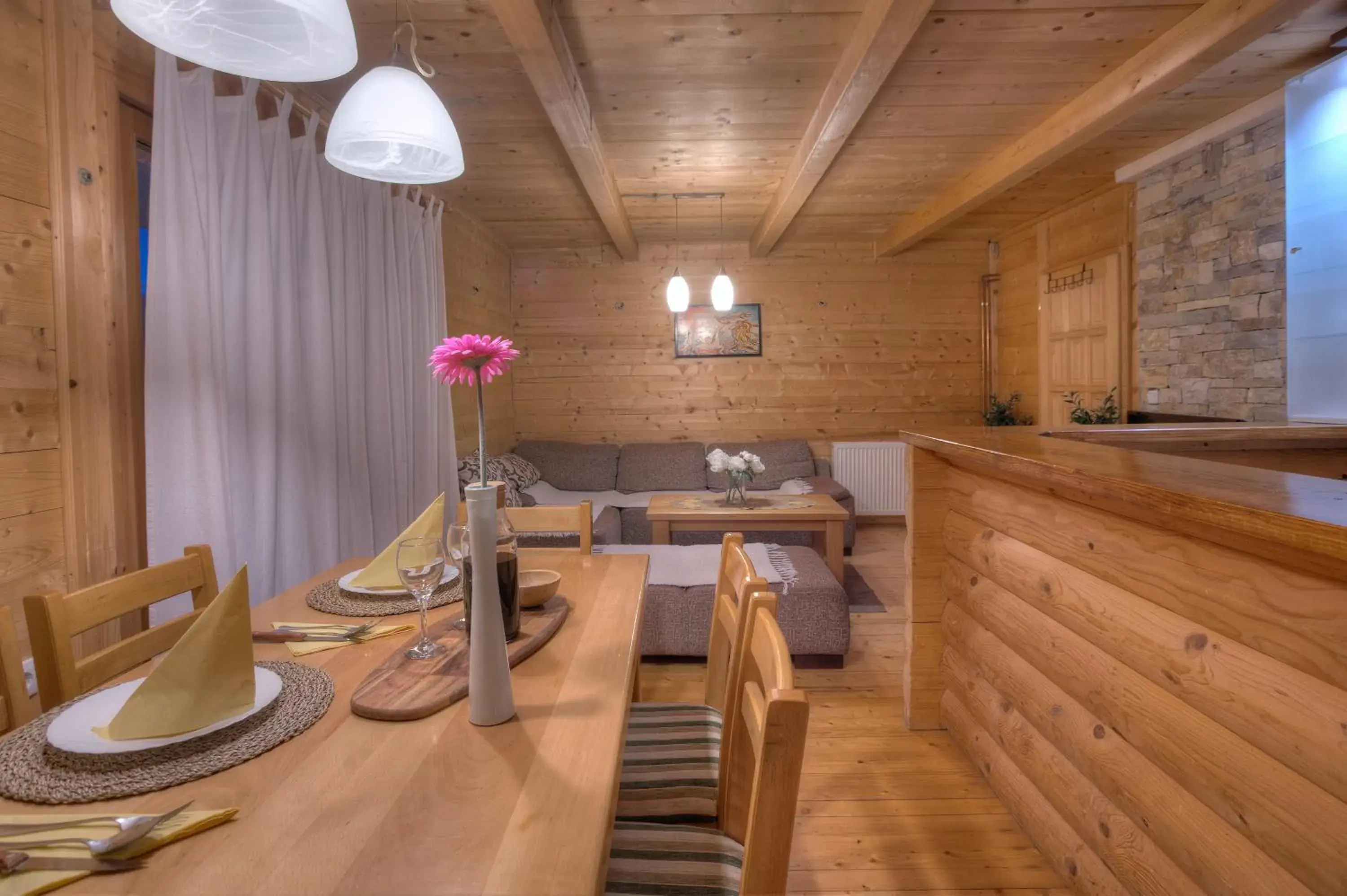 Living room in Villa Natural Wood Living room in Villa Natural Wood