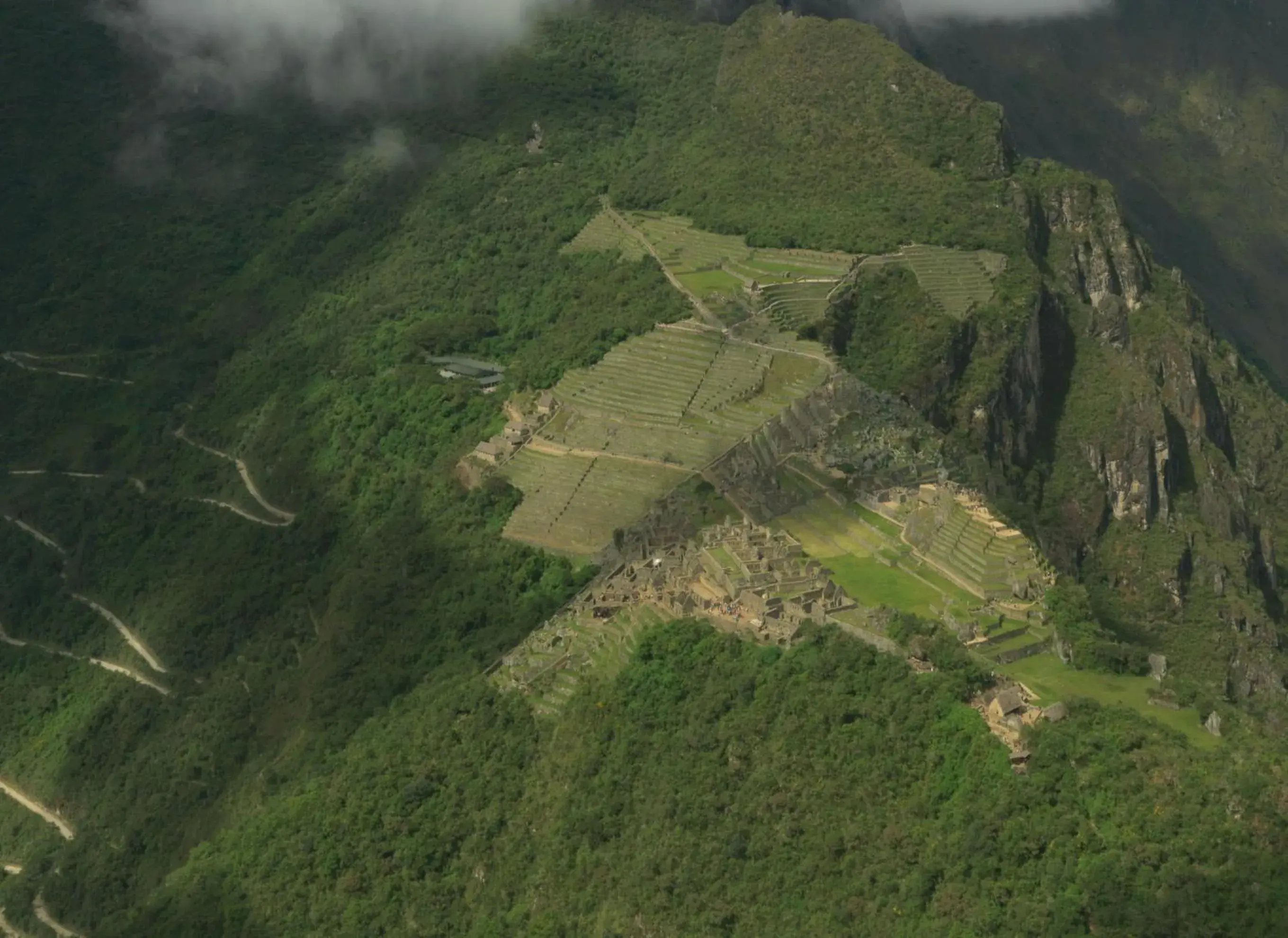 Bird's eye view in Sanctuary Lodge, A Belmond Hotel, Machu Picchu Bird's eye view in Sanctuary Lodge, A Belmond Hotel, Machu Picchu