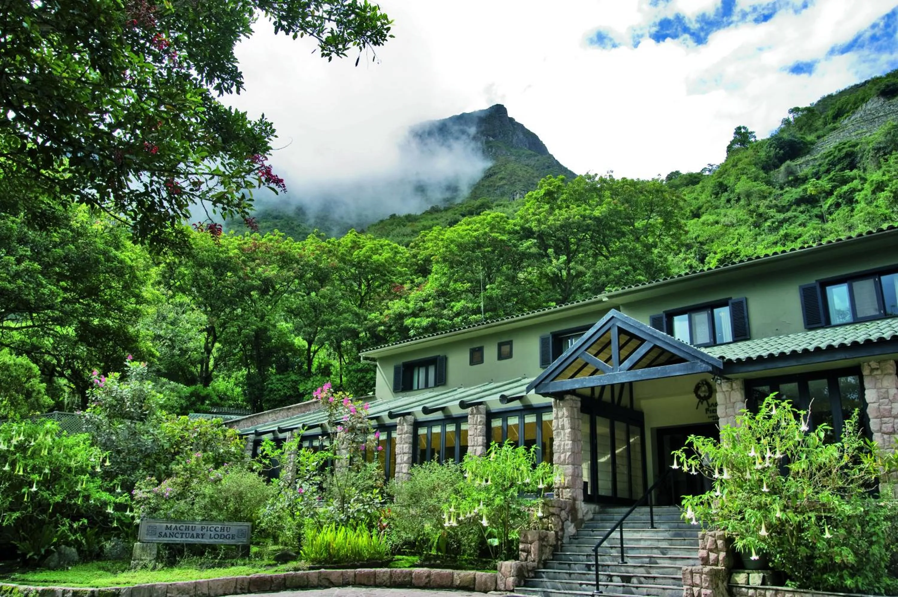 Facade/entrance in Sanctuary Lodge, A Belmond Hotel, Machu Picchu