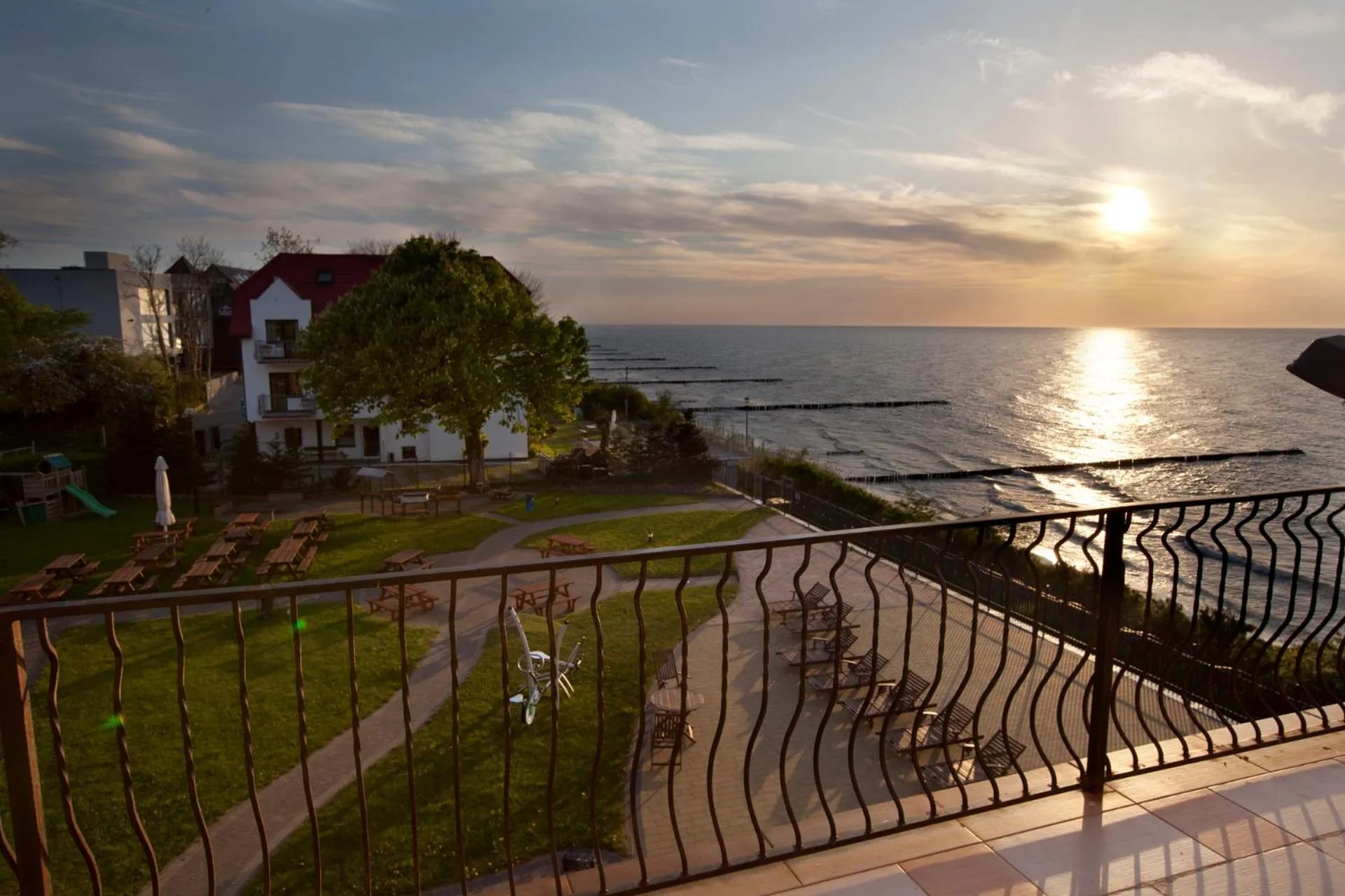 Balcony/Terrace in Hotel Wodnik Twój Hotel z widokiem na morze