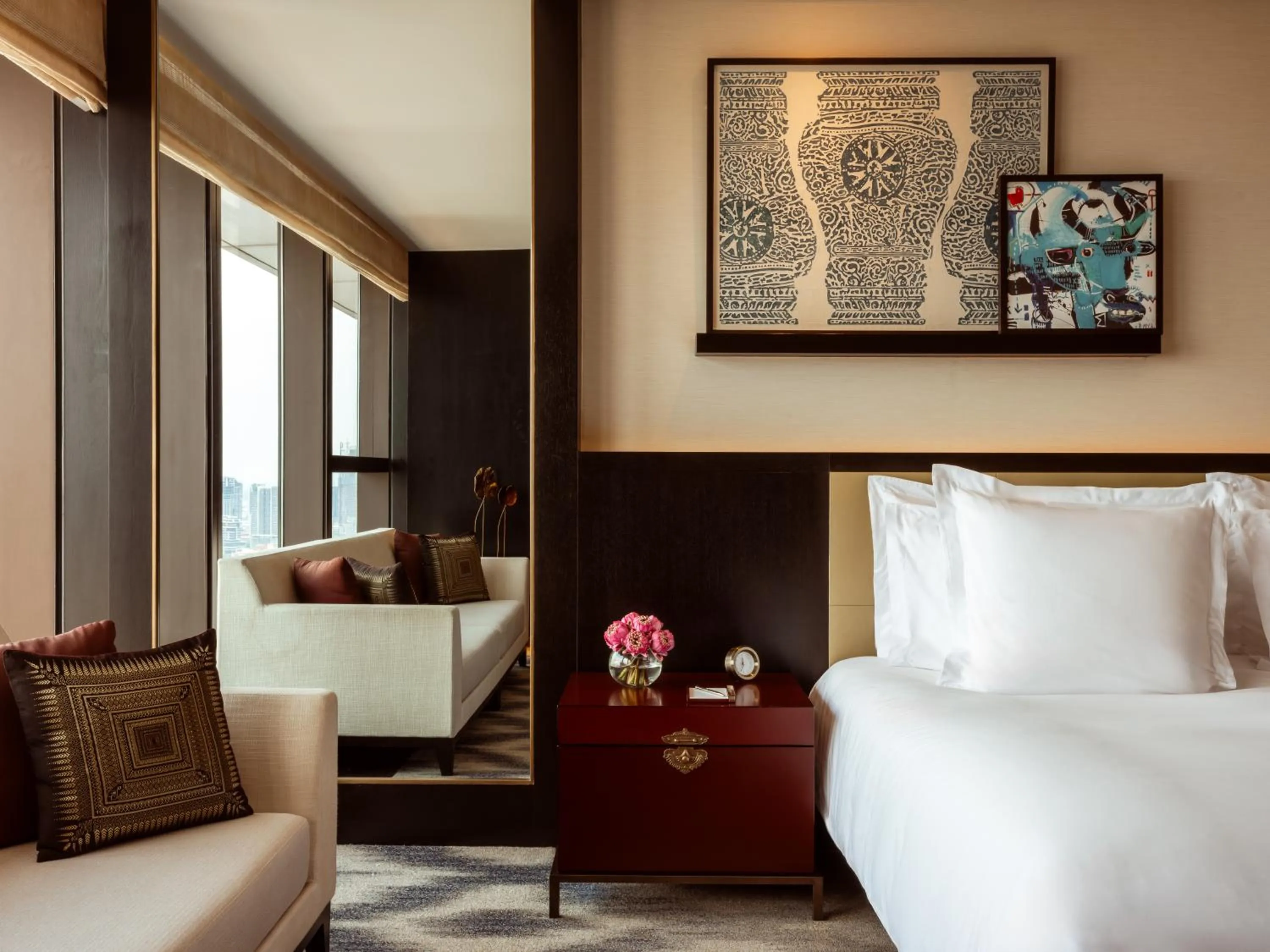 Bedroom, Bed in Rosewood Phnom Penh