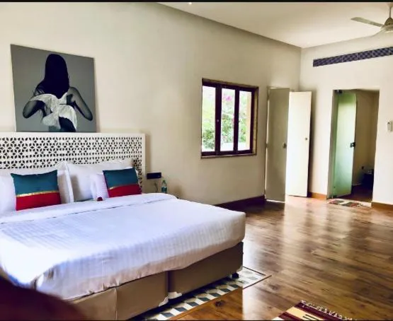 Bedroom, Bed in Parijat Private Pool Villa 1, 2 and 3 BHK