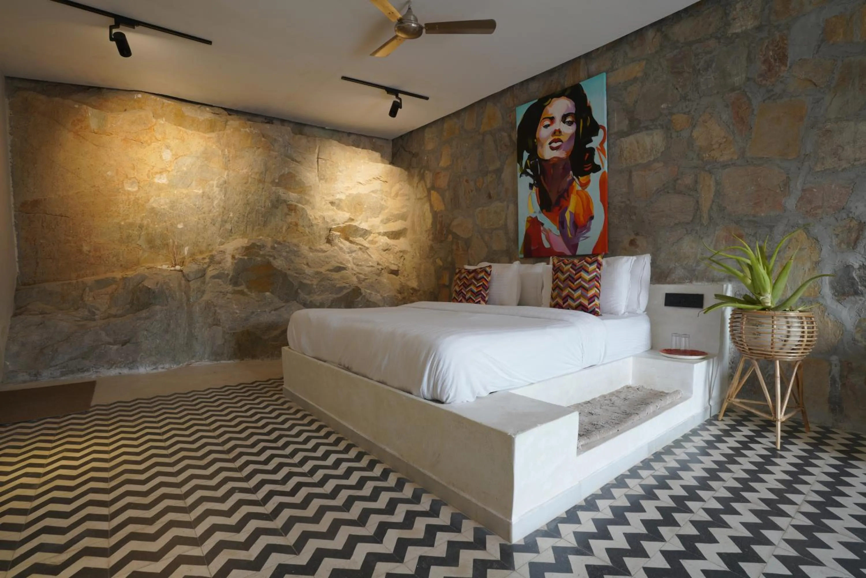 Bed in Parijat Private Pool Villa 1, 2 and 3 BHK