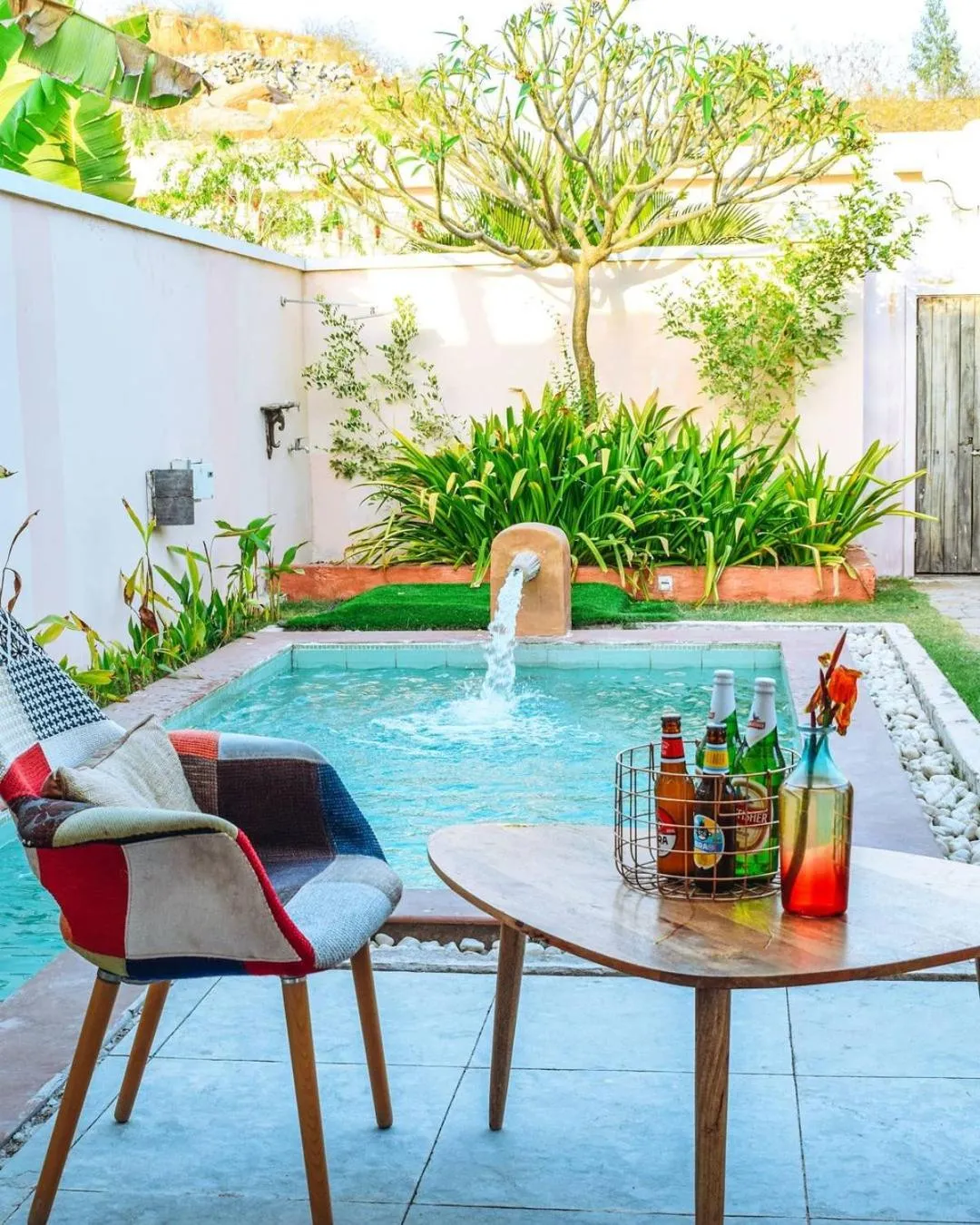 Seating area in Parijat Private Pool Villa 1, 2 and 3 BHK