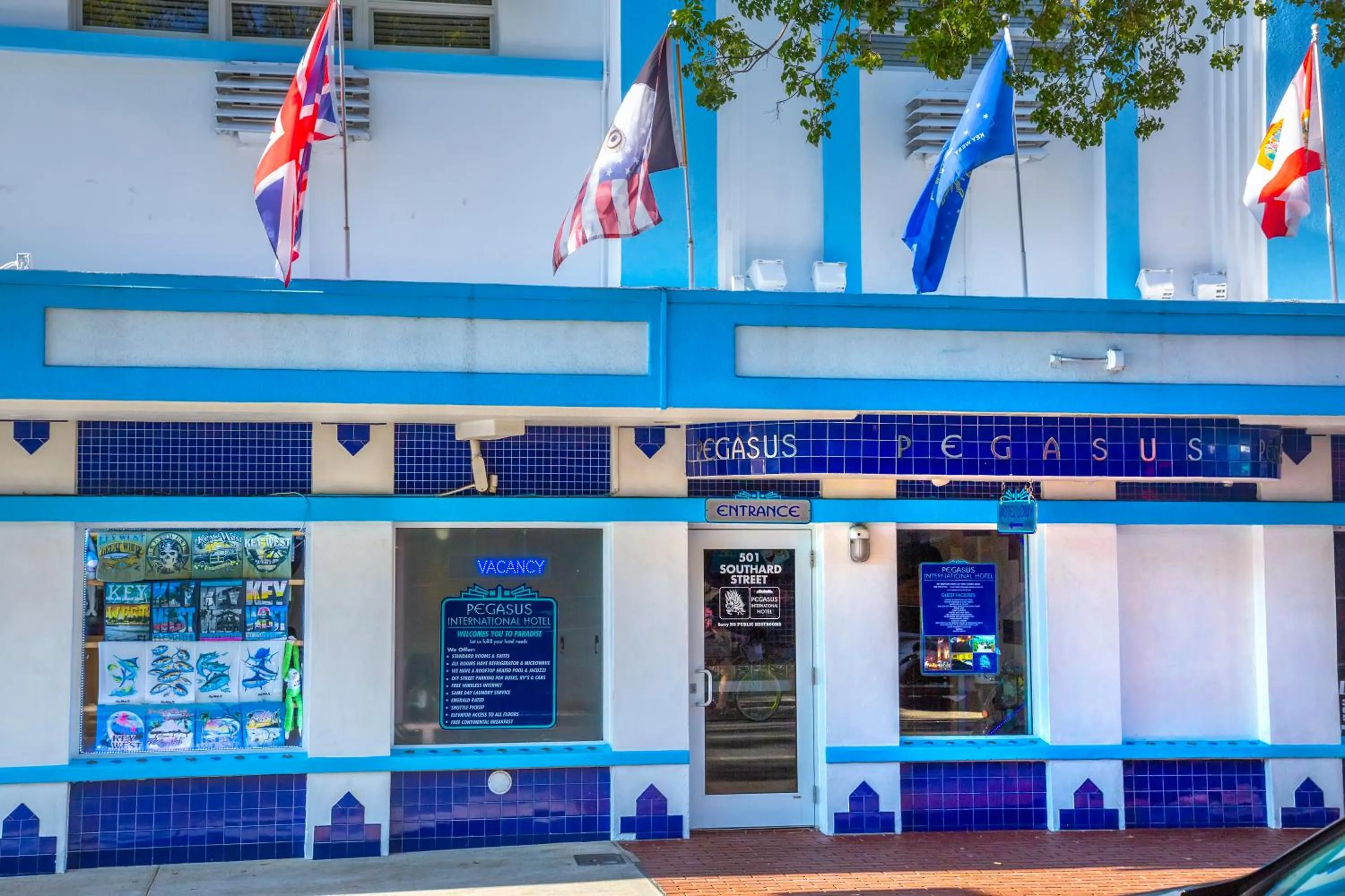 Facade/entrance in Pegasus International Hotel