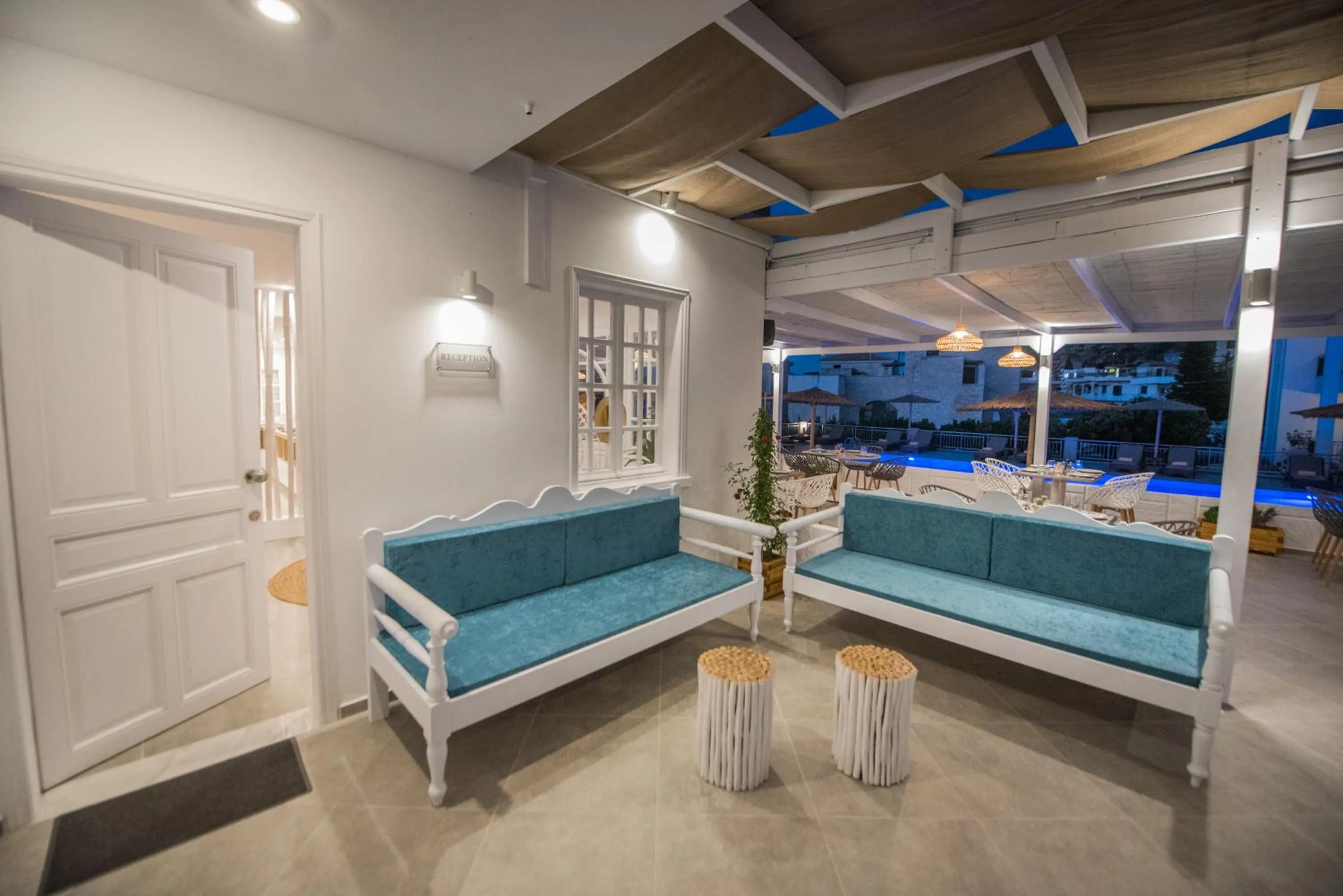 Seating area in Mitos Village