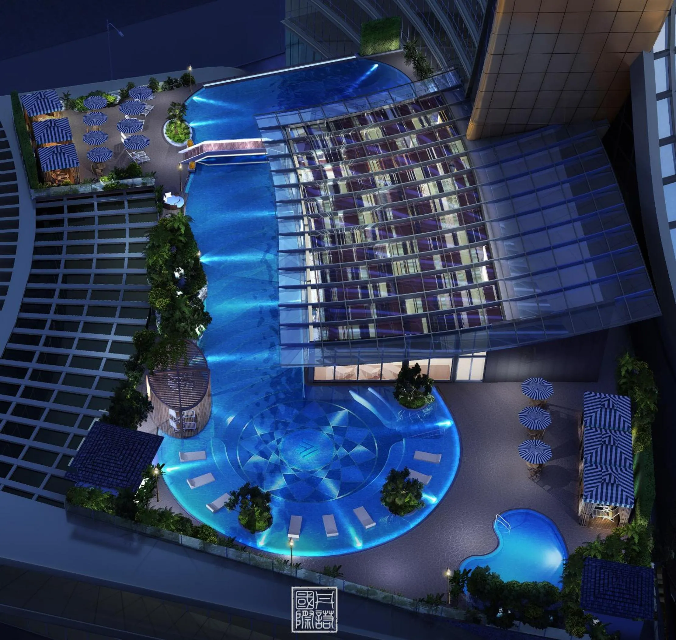 Swimming pool in Wyndham Grand Foshan Gaoming