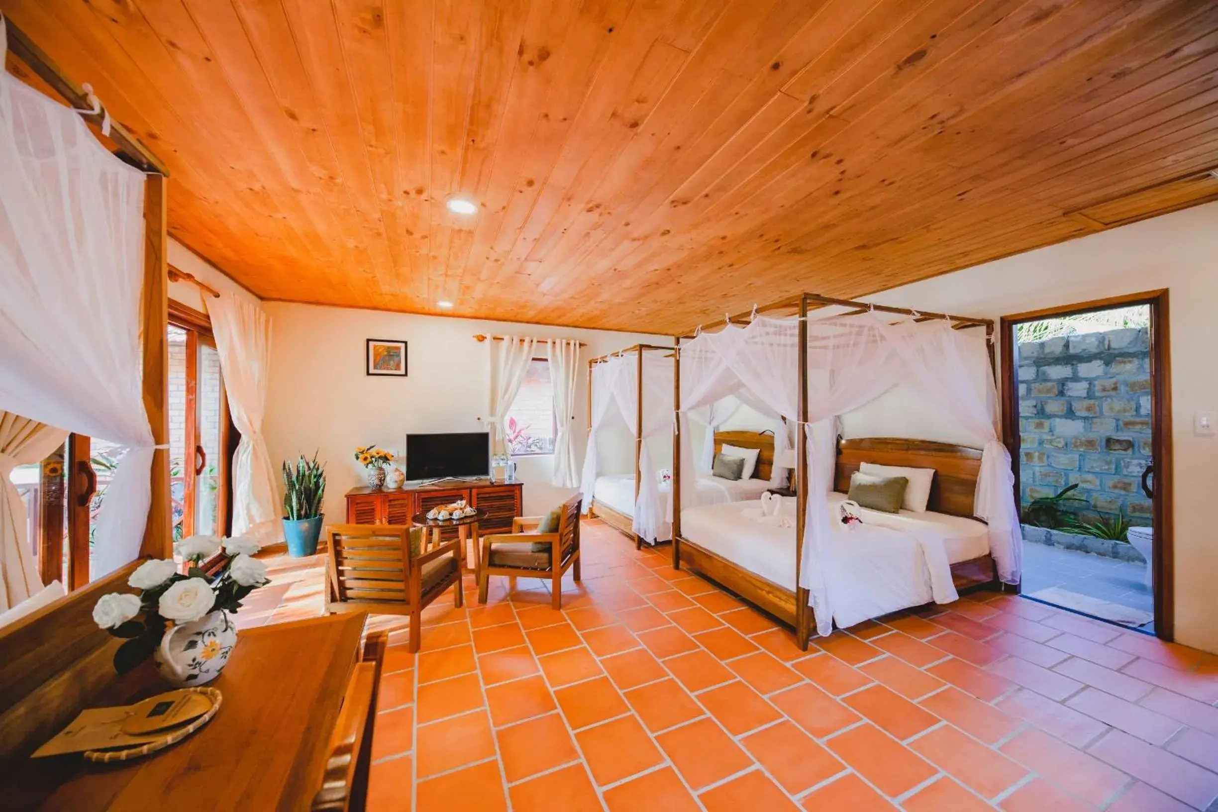 Living room, Bed in Thanh Kieu Beach Resort Living room, Bed in Thanh Kieu Beach Resort