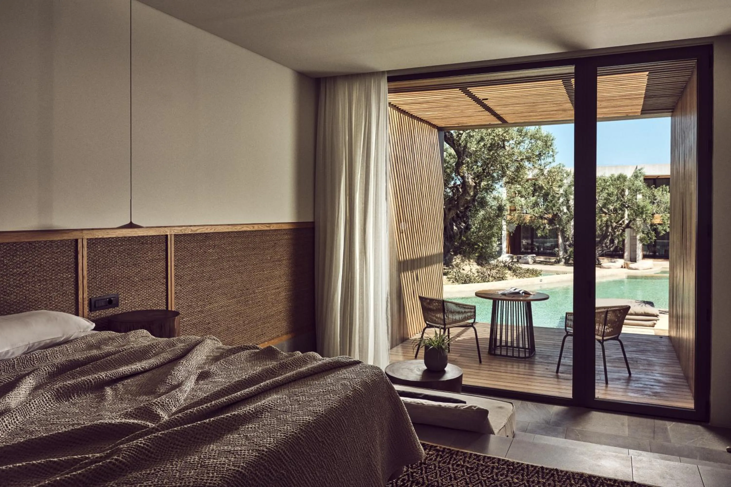 Balcony/Terrace, Bed in Olea All Suite Hotel, a Member of Design Hotels