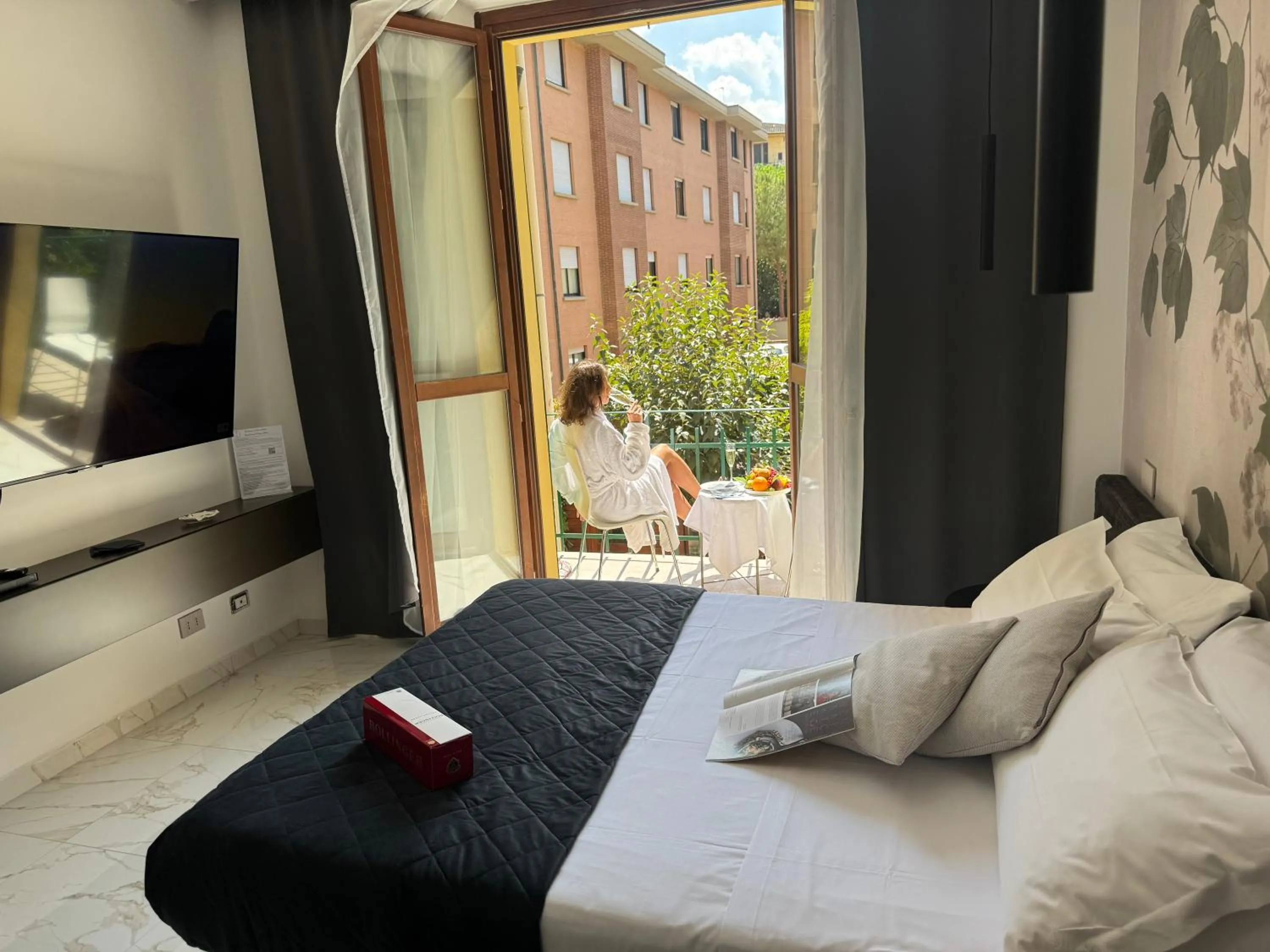 Balcony/Terrace, Bed in Relais Stibbert Florence