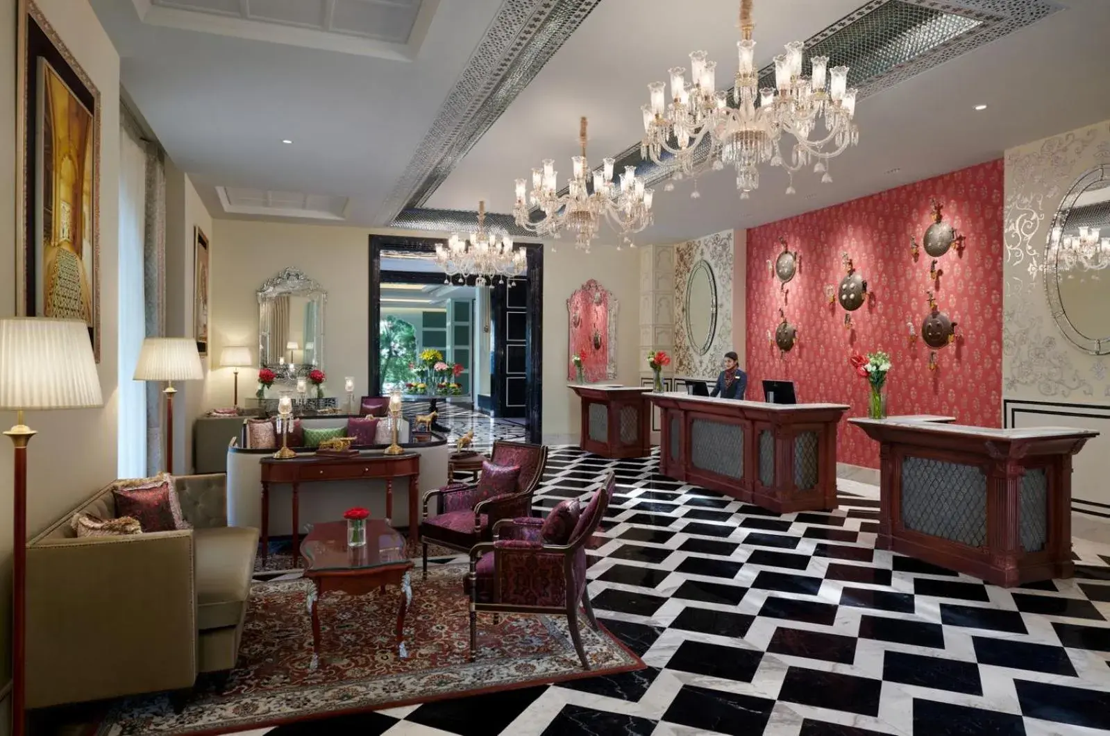 Lobby or reception in The Leela Palace Jaipur Lobby or reception in The Leela Palace Jaipur