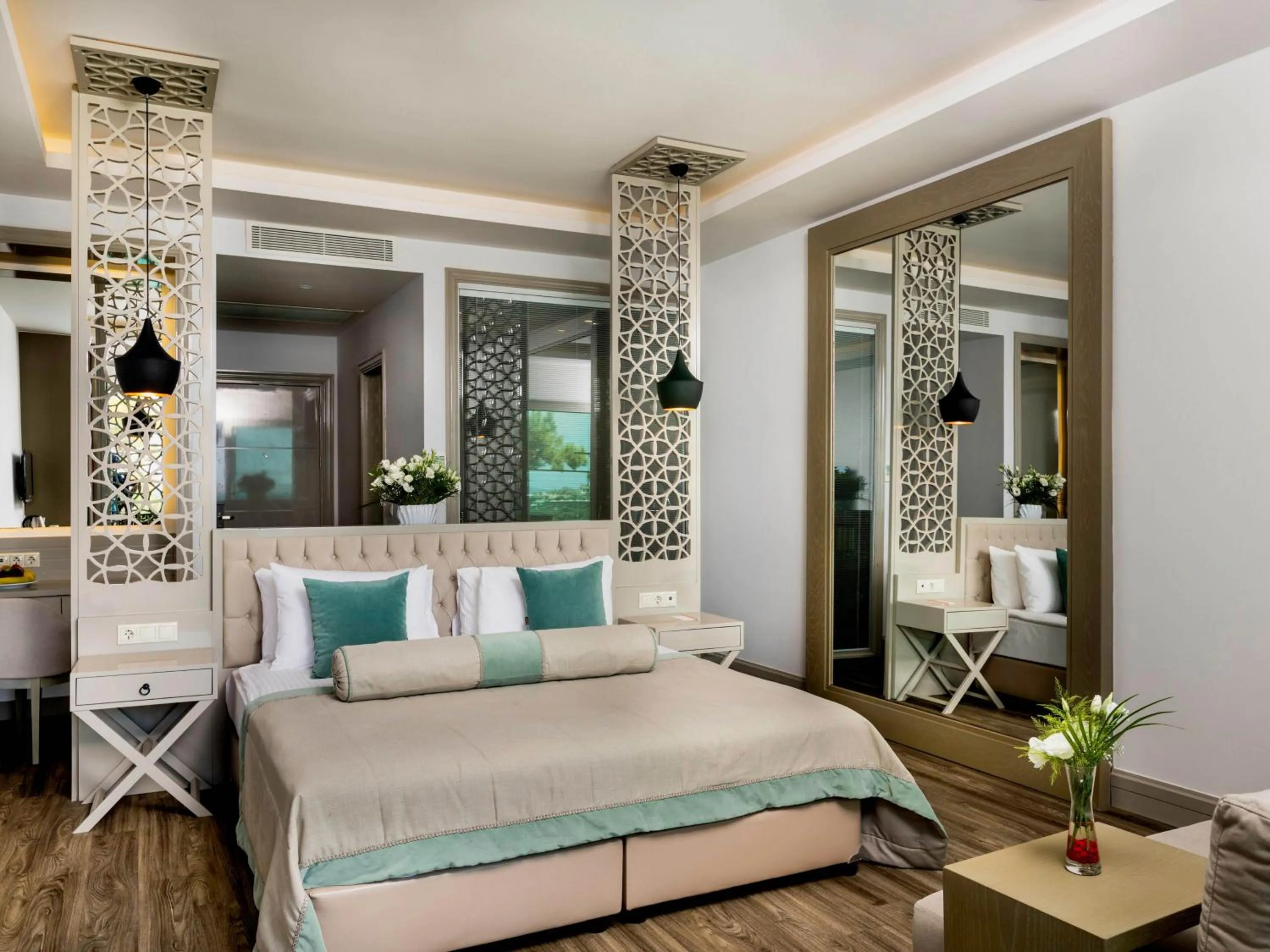 Bed in Blue Dreams Resort Bodrum - Aquapark & Ultra All Inclusive