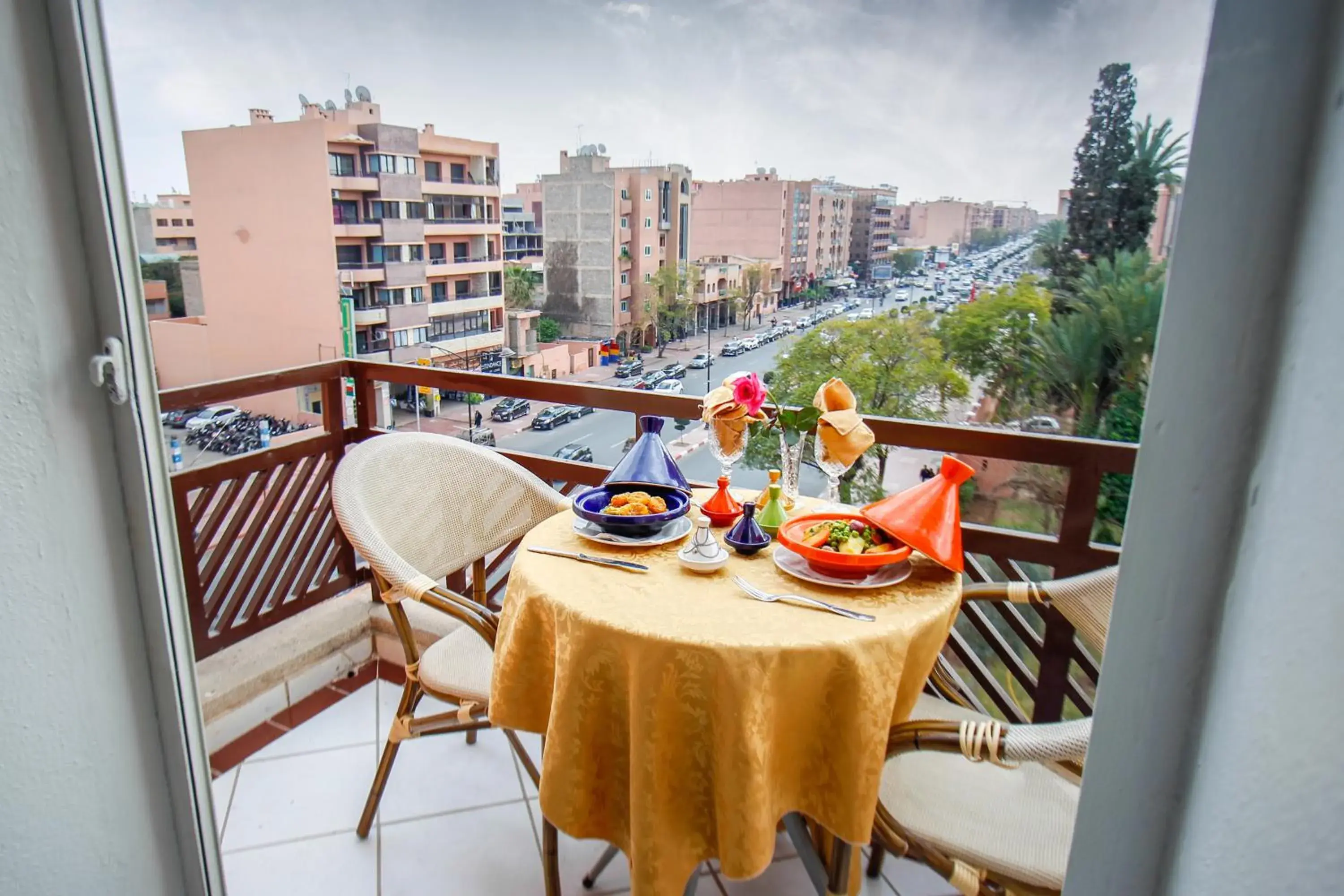 Balcony/Terrace in Résidence-hotel Ezzahia