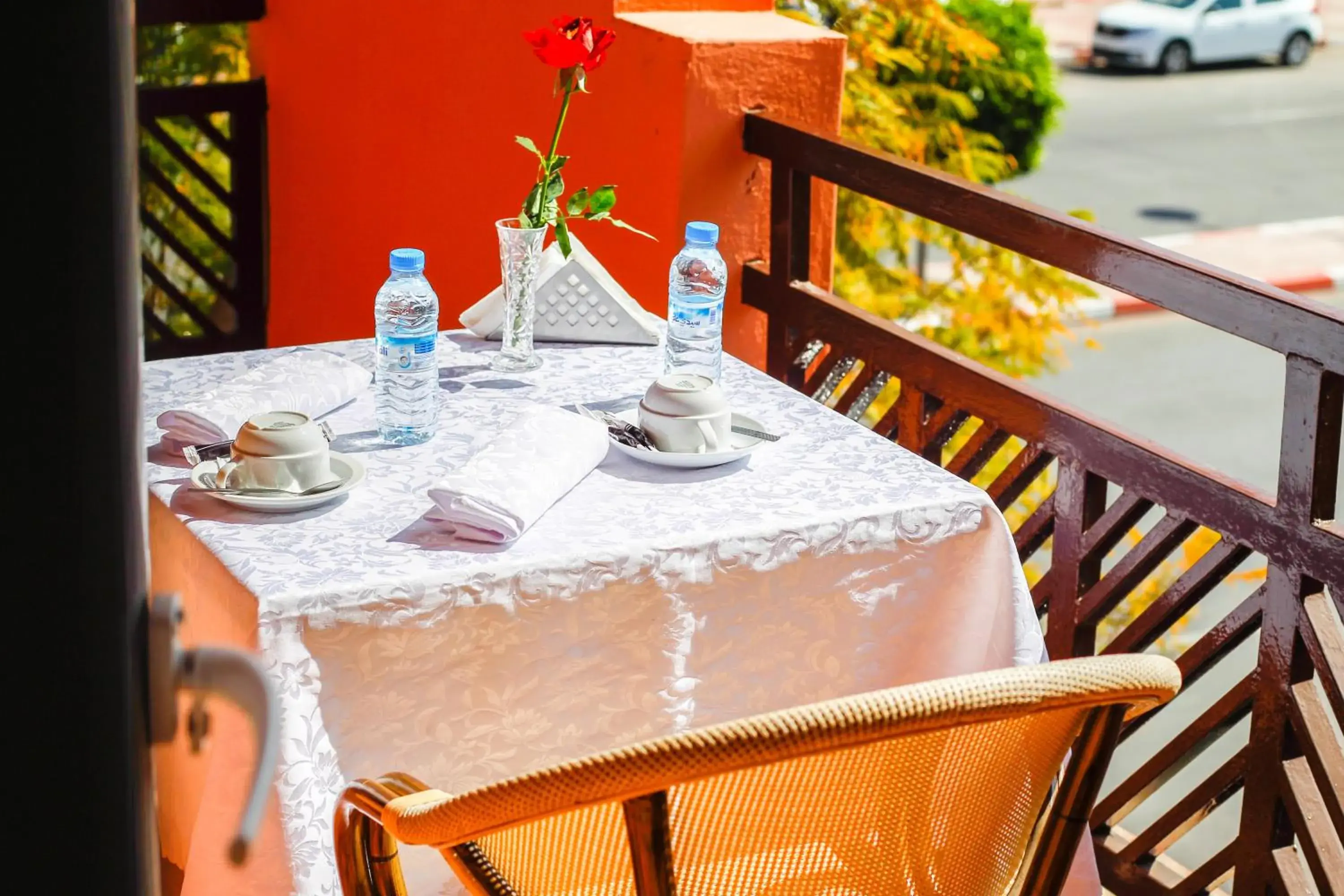 Balcony/Terrace, Restaurant/Places to Eat in Résidence-hotel Ezzahia