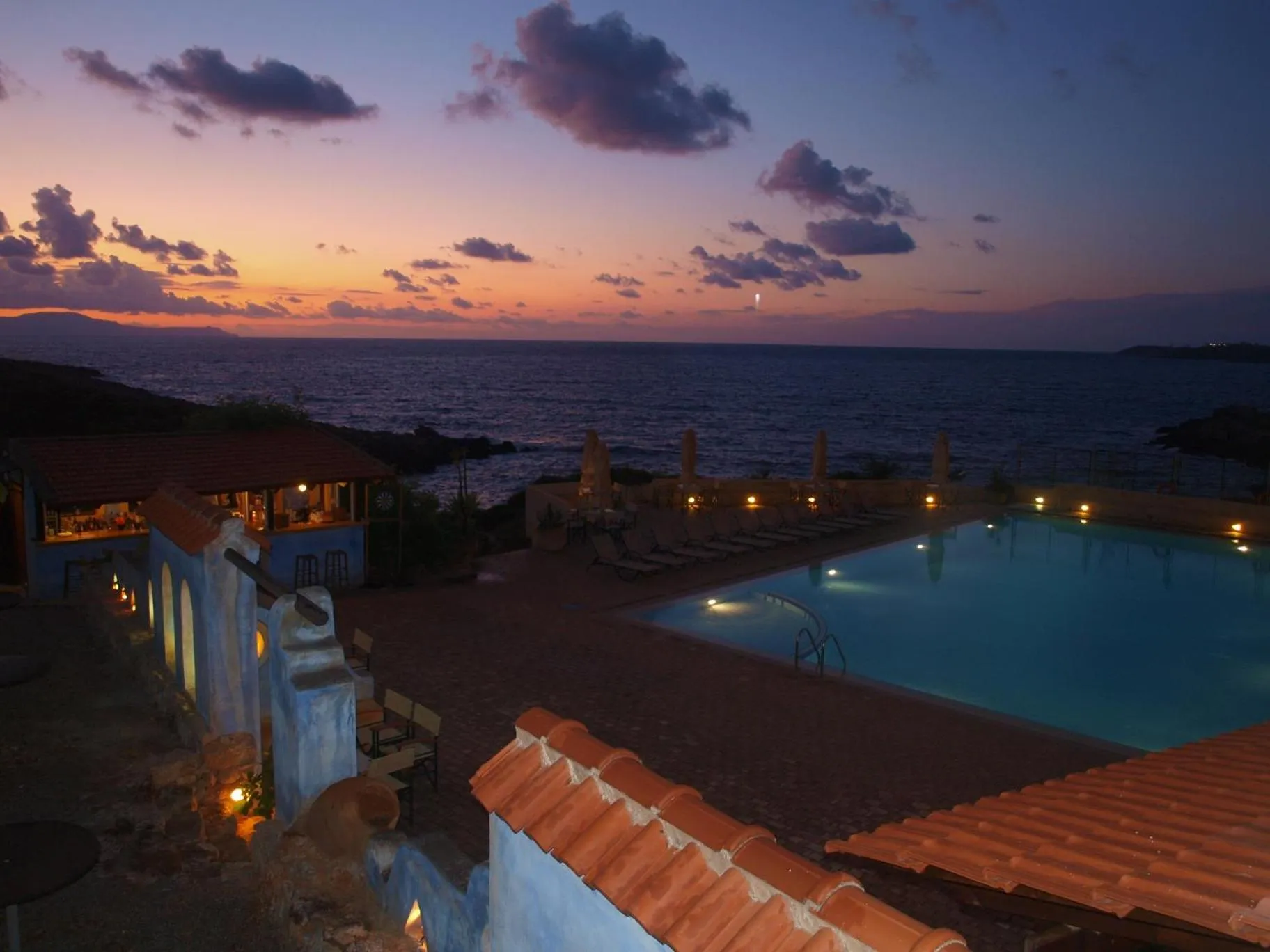 Pool view in Giorgi's Blue Apartments