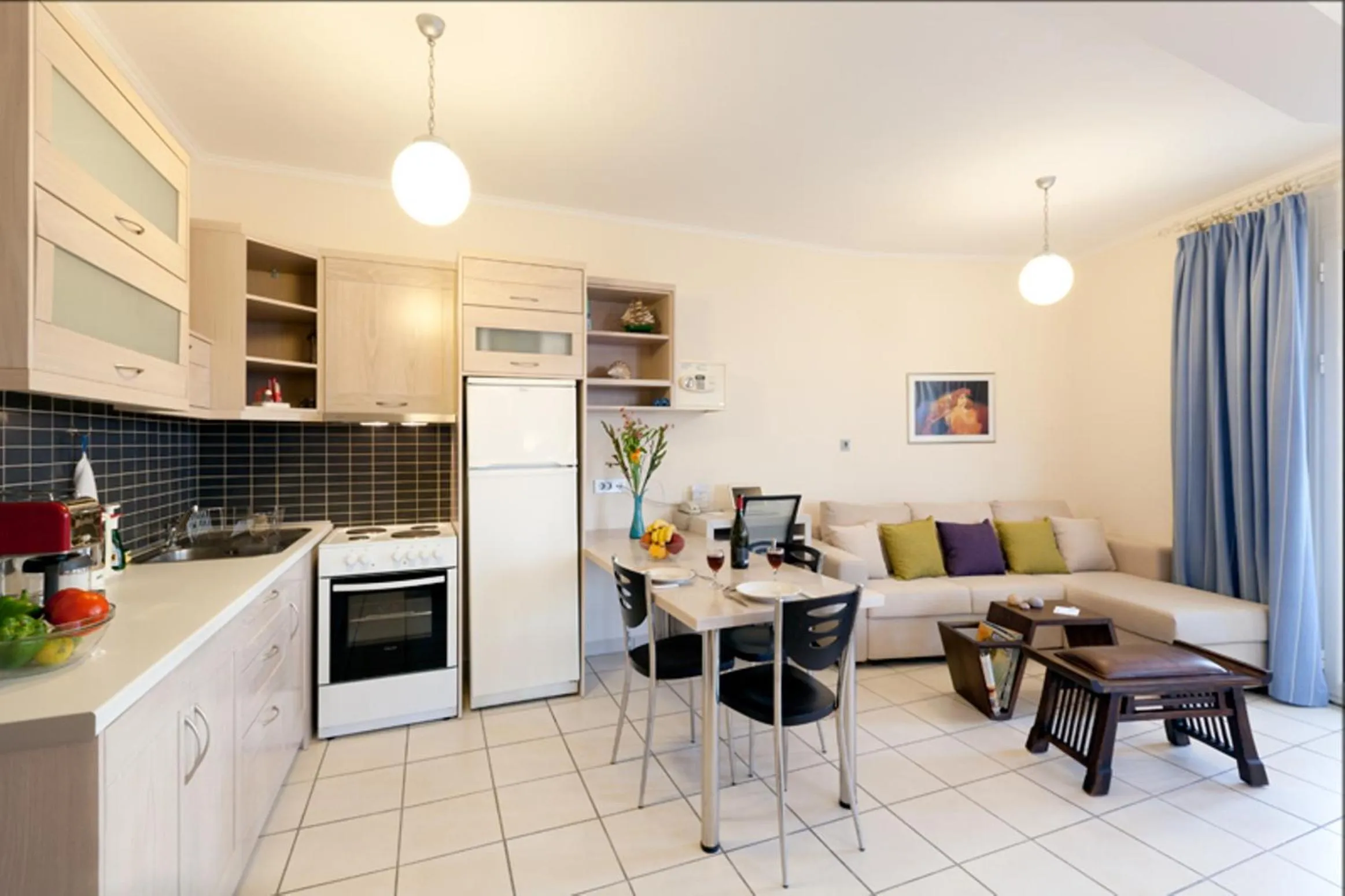 Kitchen or kitchenette in Giorgi's Blue Apartments