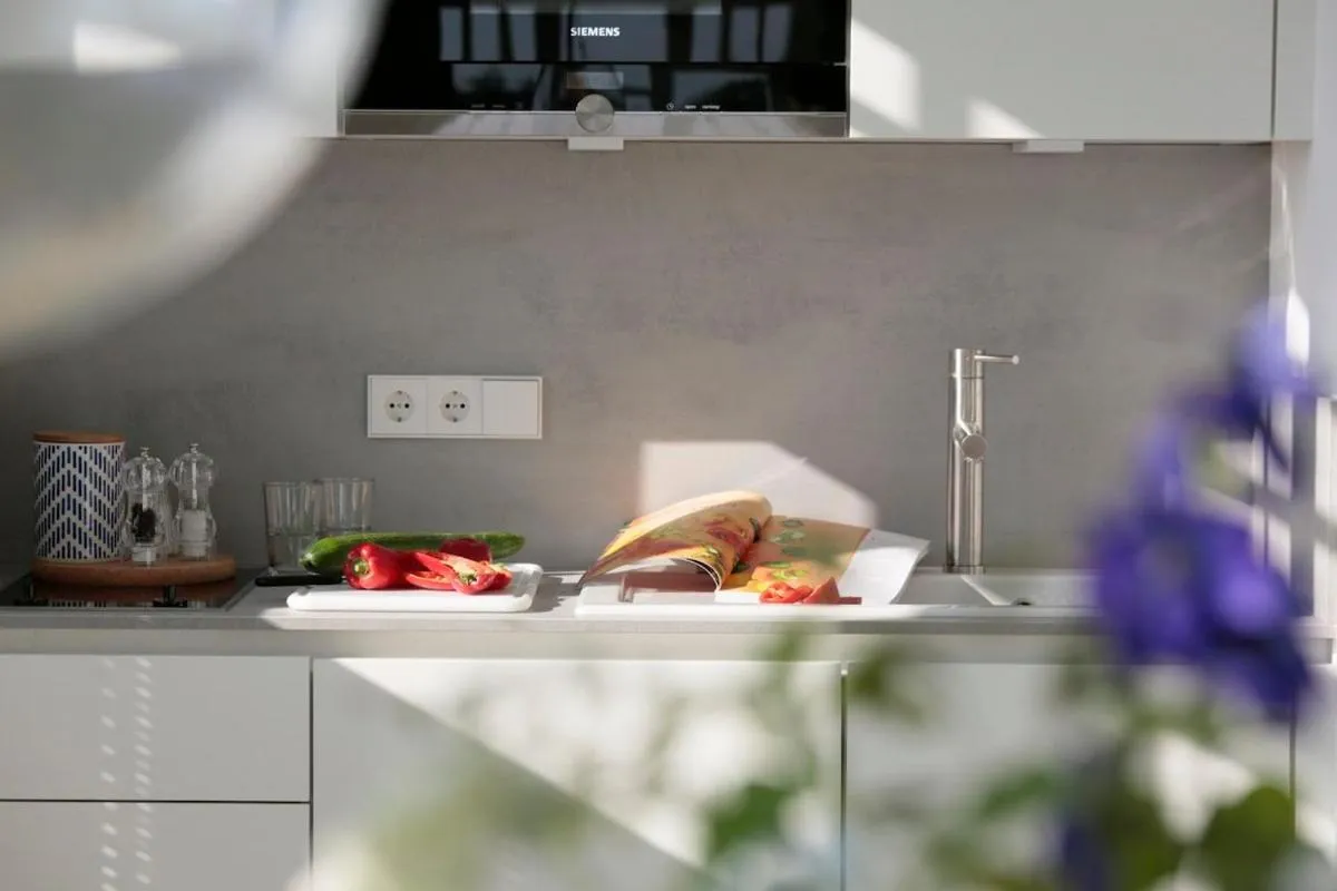 Kitchen or kitchenette in Hotel Glückauf 1908