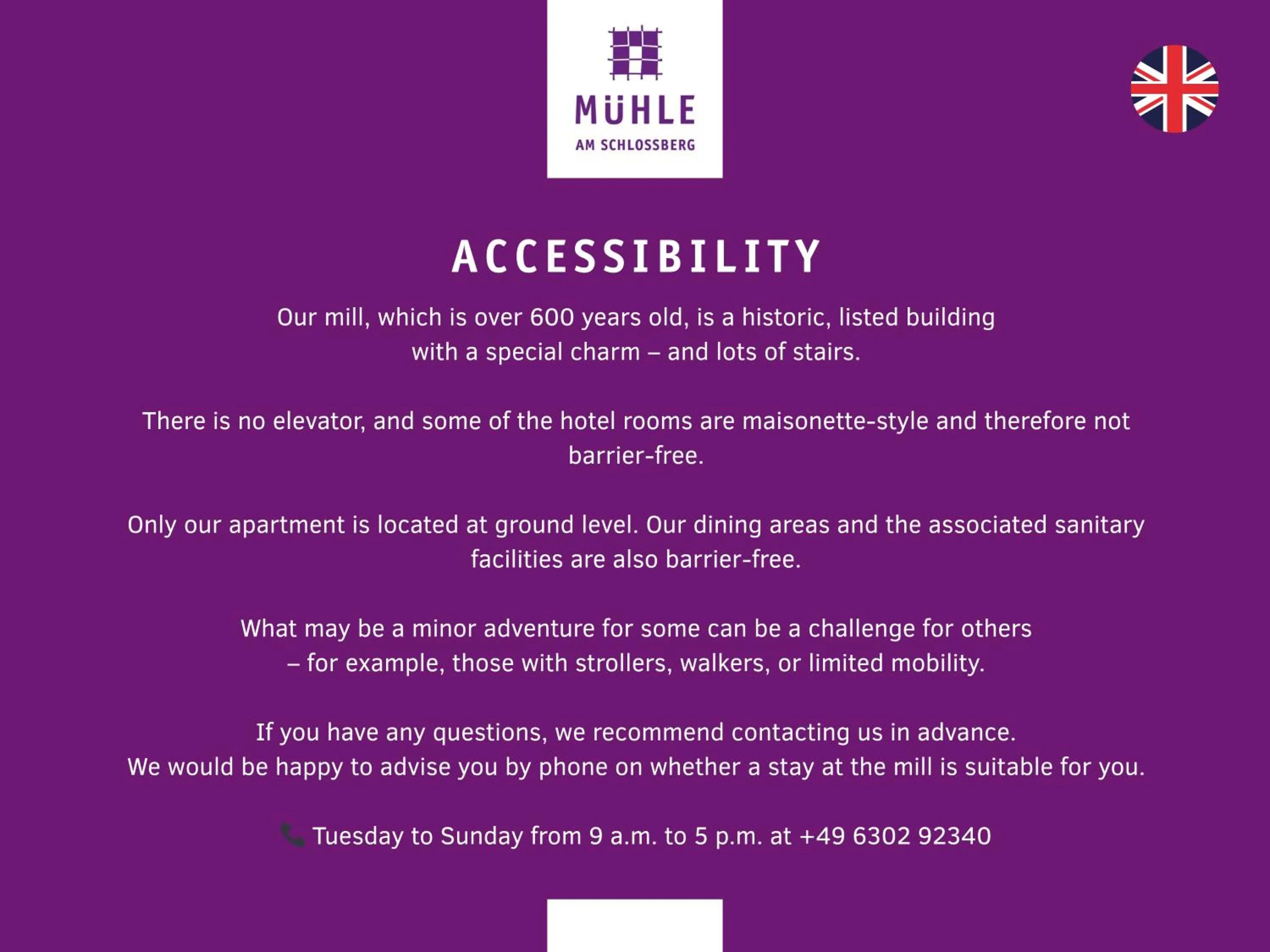 Lobby or reception in Mühle am Schlossberg