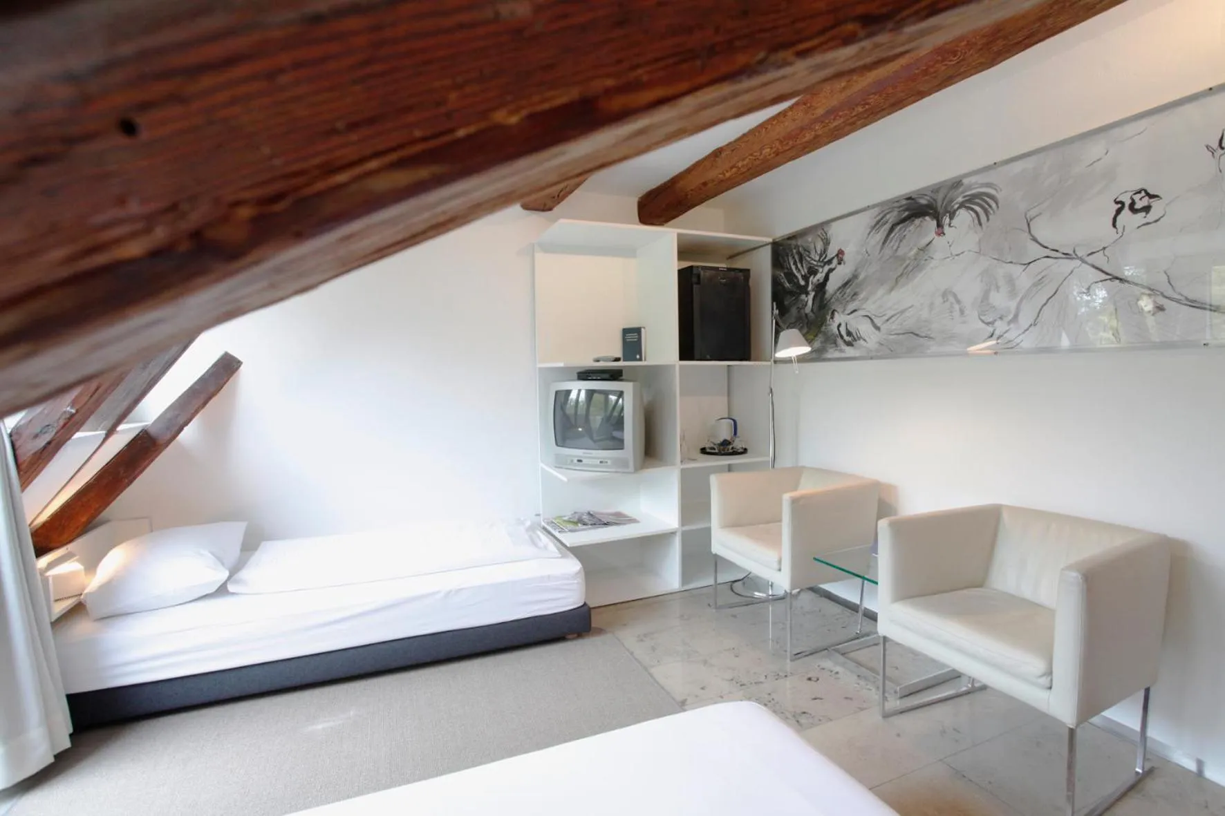 Photo of the whole room, Bed in Mühle am Schlossberg