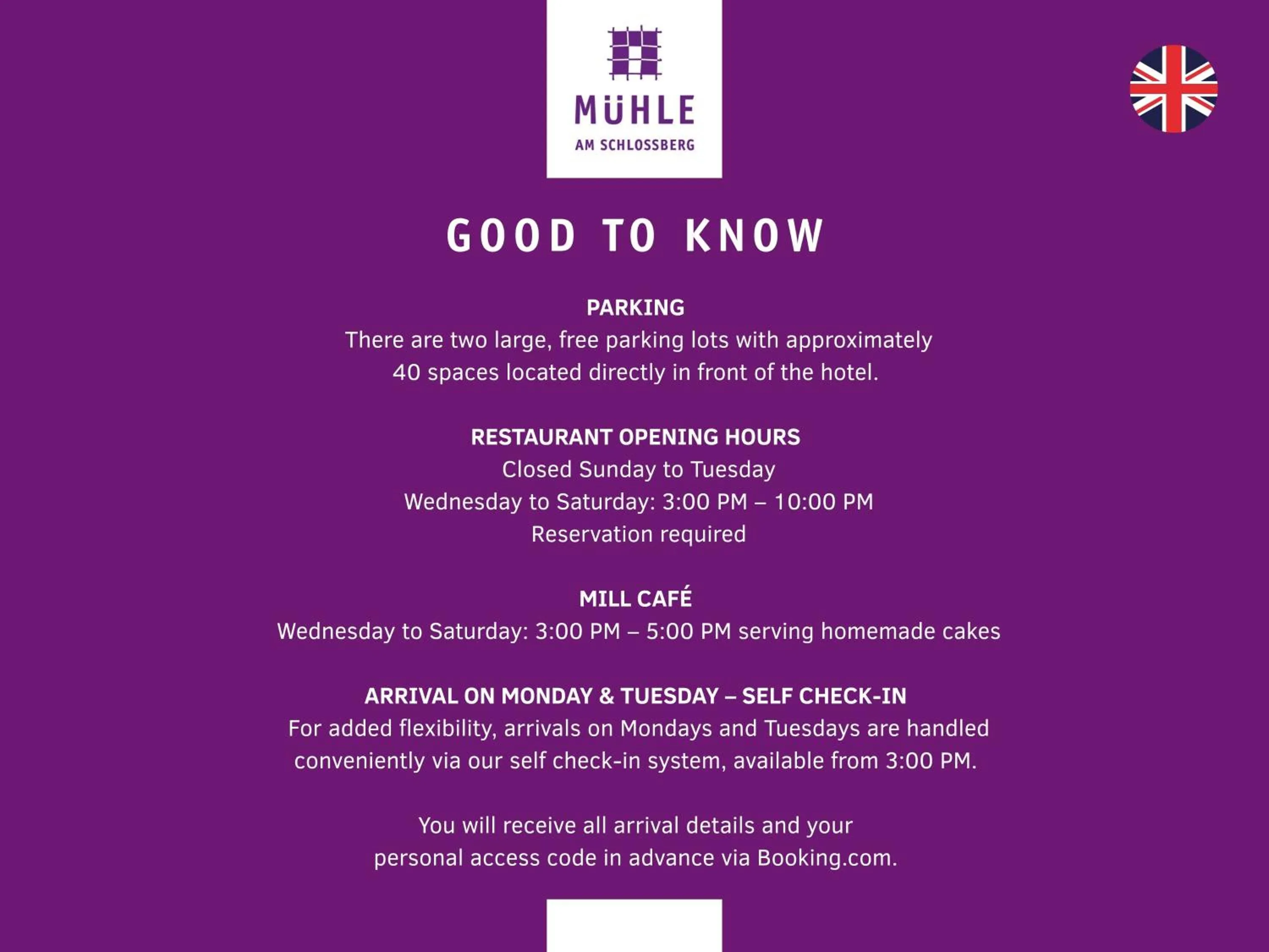 Restaurant/places to eat in Mühle am Schlossberg