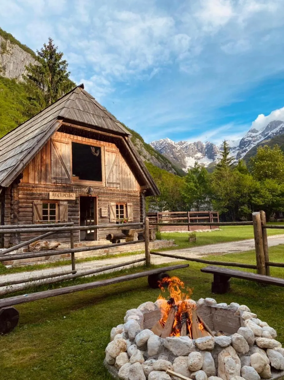 Lobby or reception in Pristava Lepena Village