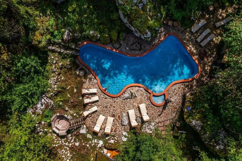 Swimming pool in Pristava Lepena Village