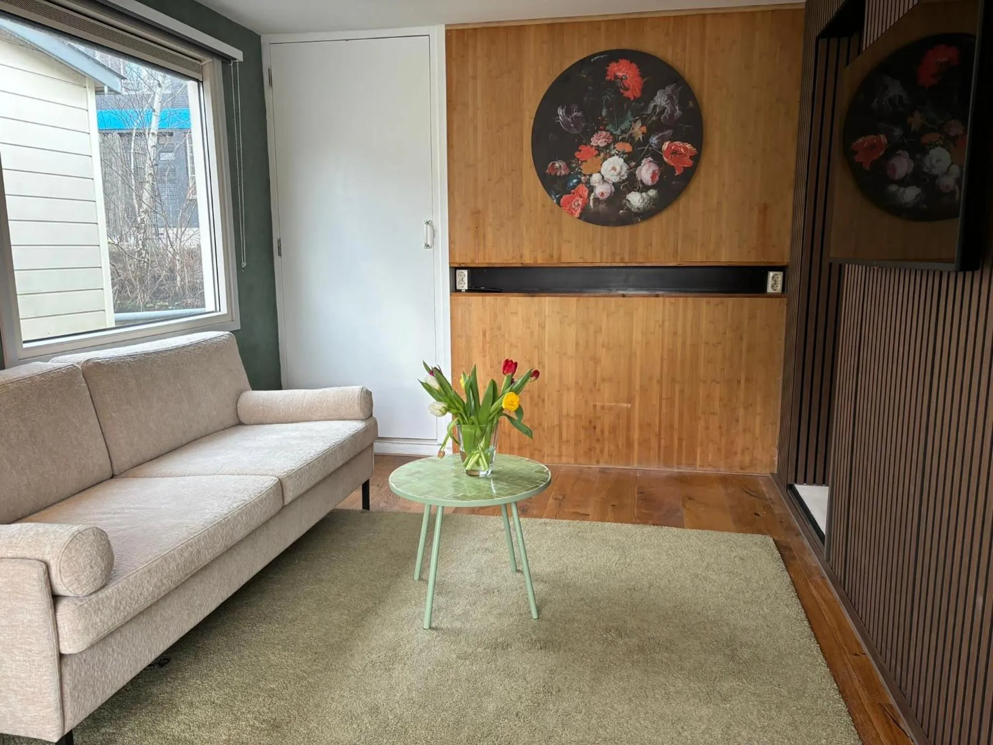 Seating Area in Romantic room in a houseboat