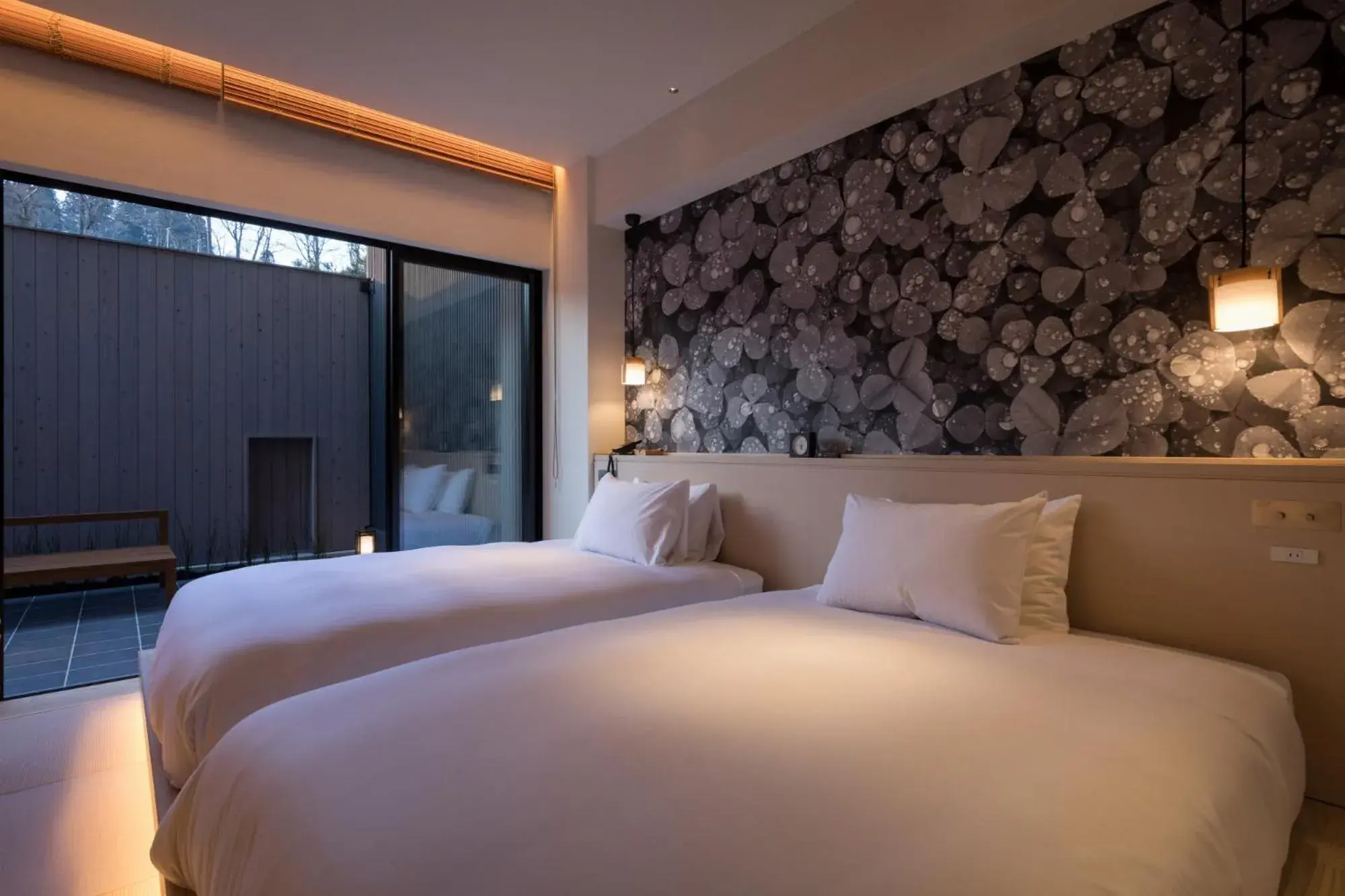 Bed in Solest Takachiho Hotel Bed in Solest Takachiho Hotel