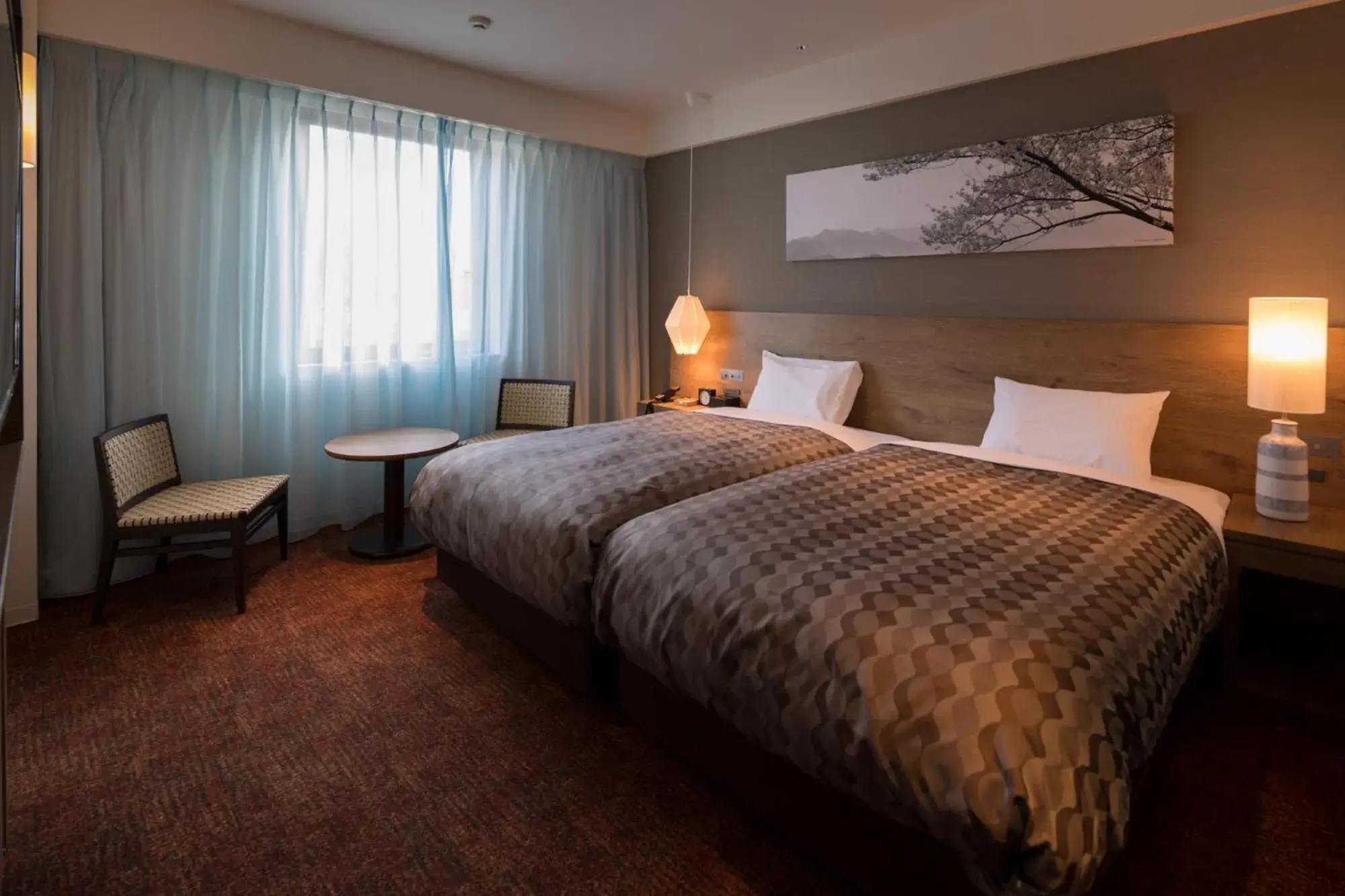 Bed in Solest Takachiho Hotel Bed in Solest Takachiho Hotel