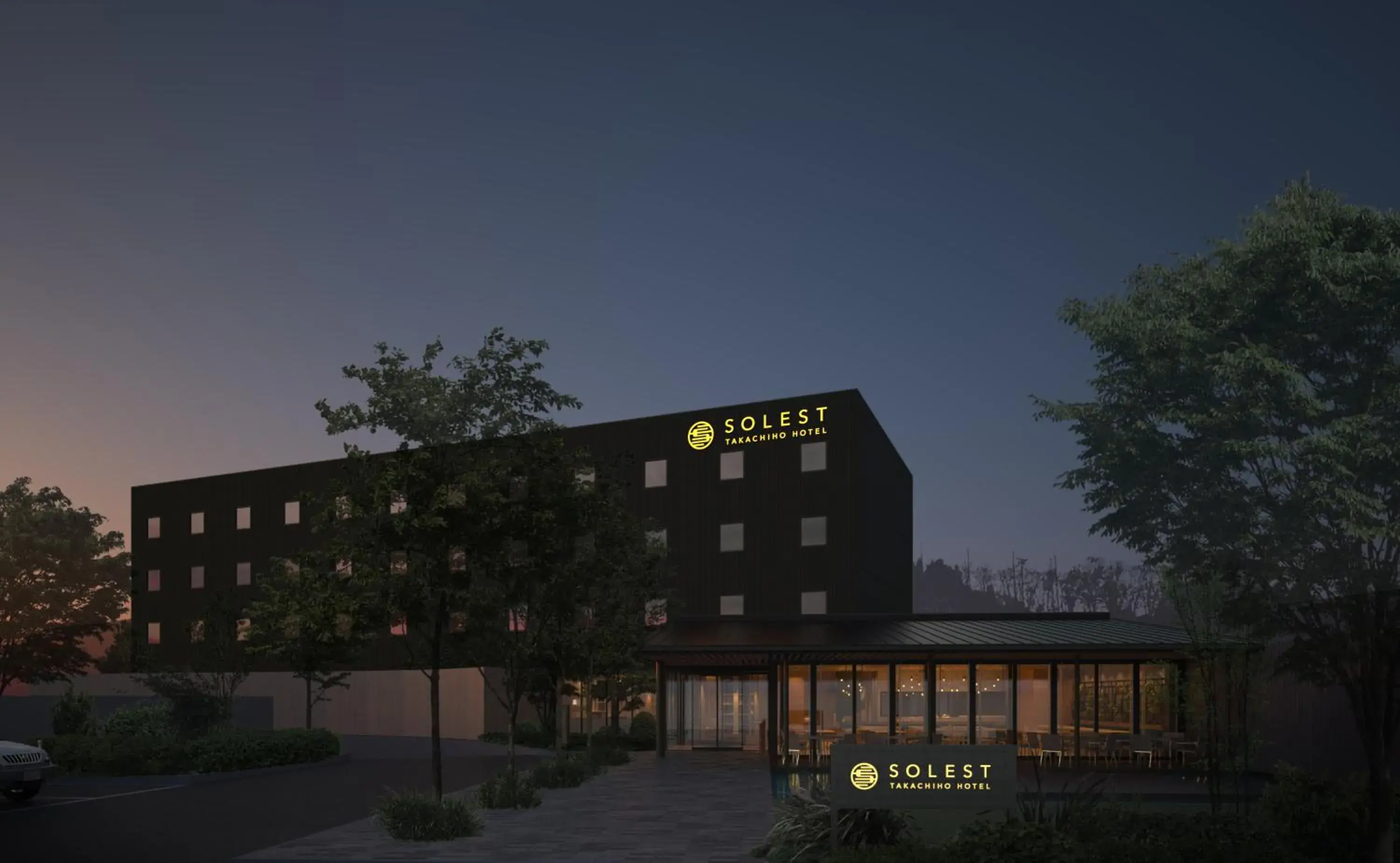 Facade/entrance in Solest Takachiho Hotel Facade/entrance in Solest Takachiho Hotel