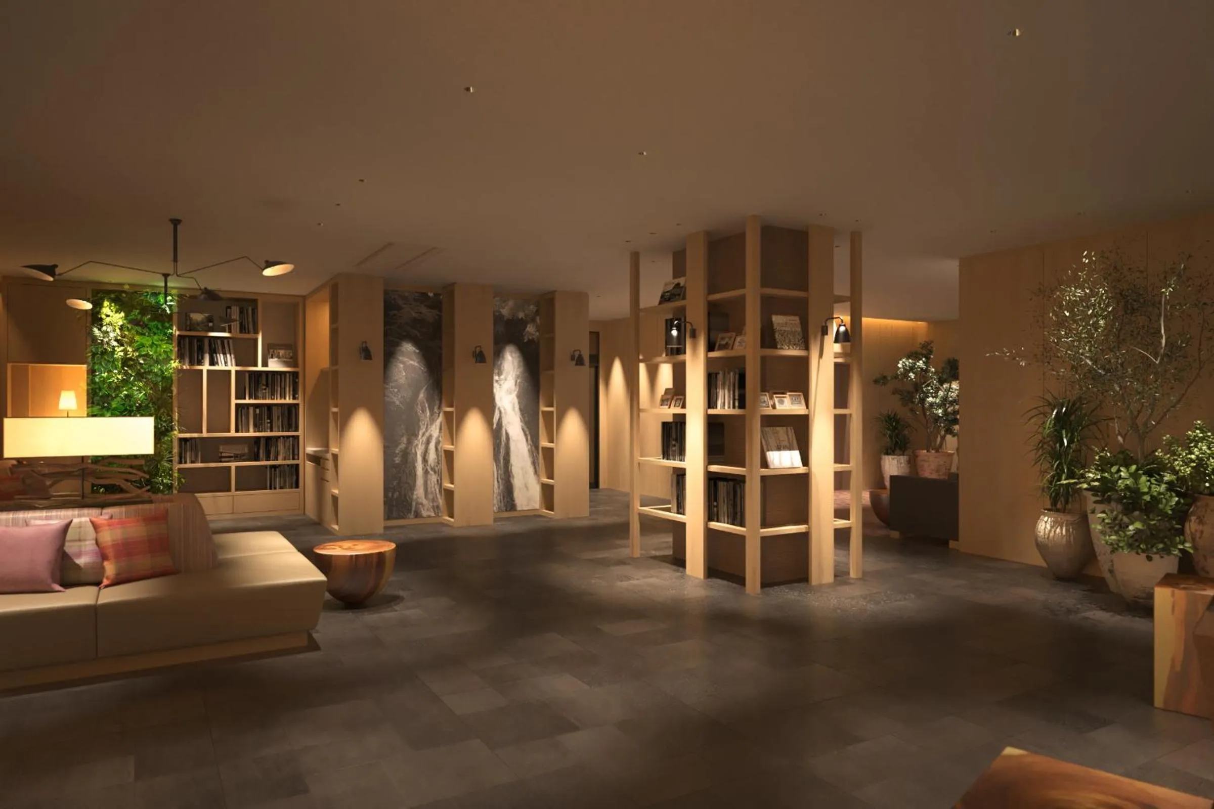 Communal lounge/ TV room in Solest Takachiho Hotel