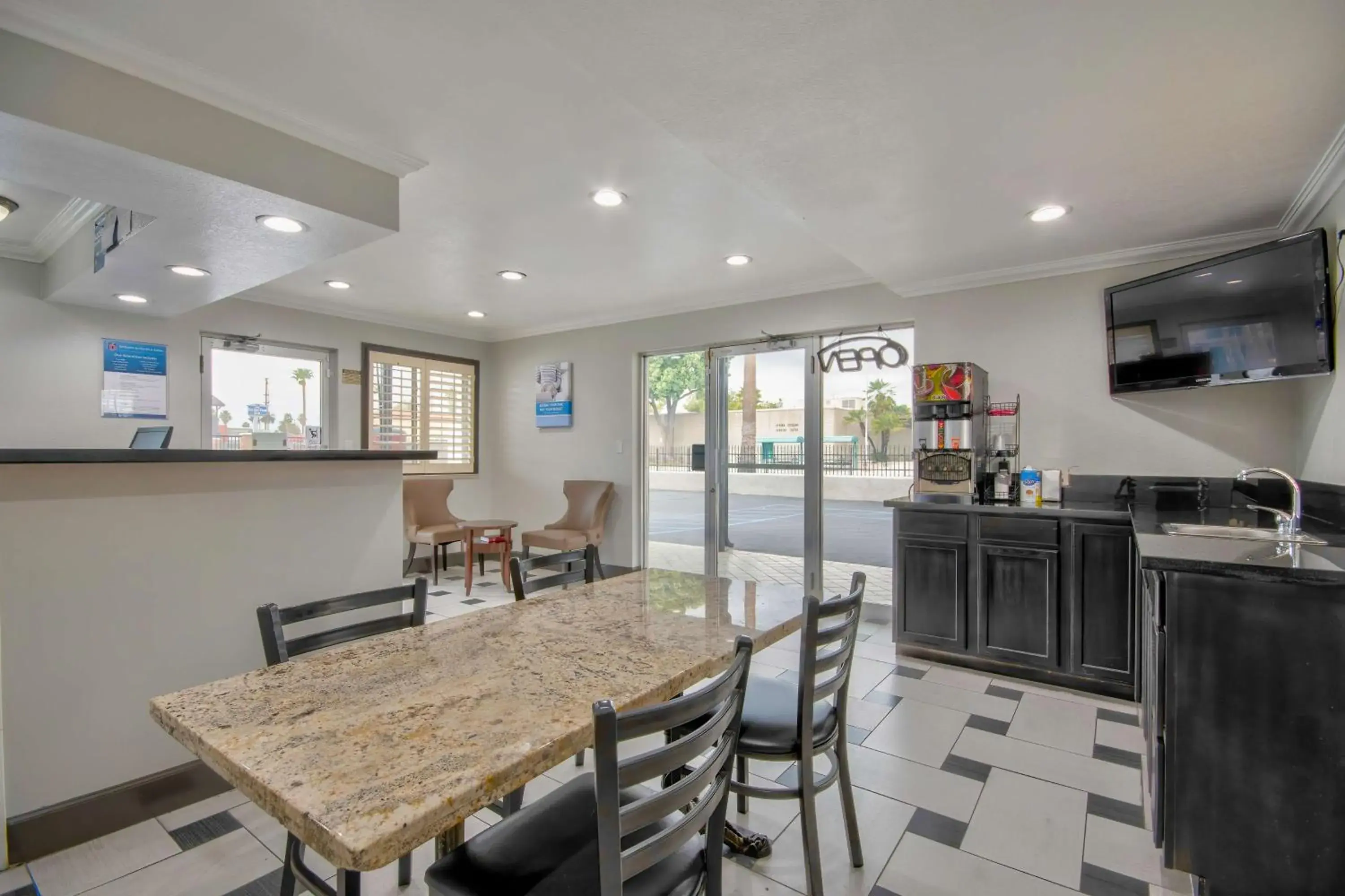 Lobby or reception, Dining Area in Studio 6 Suites San Bernardino, CA