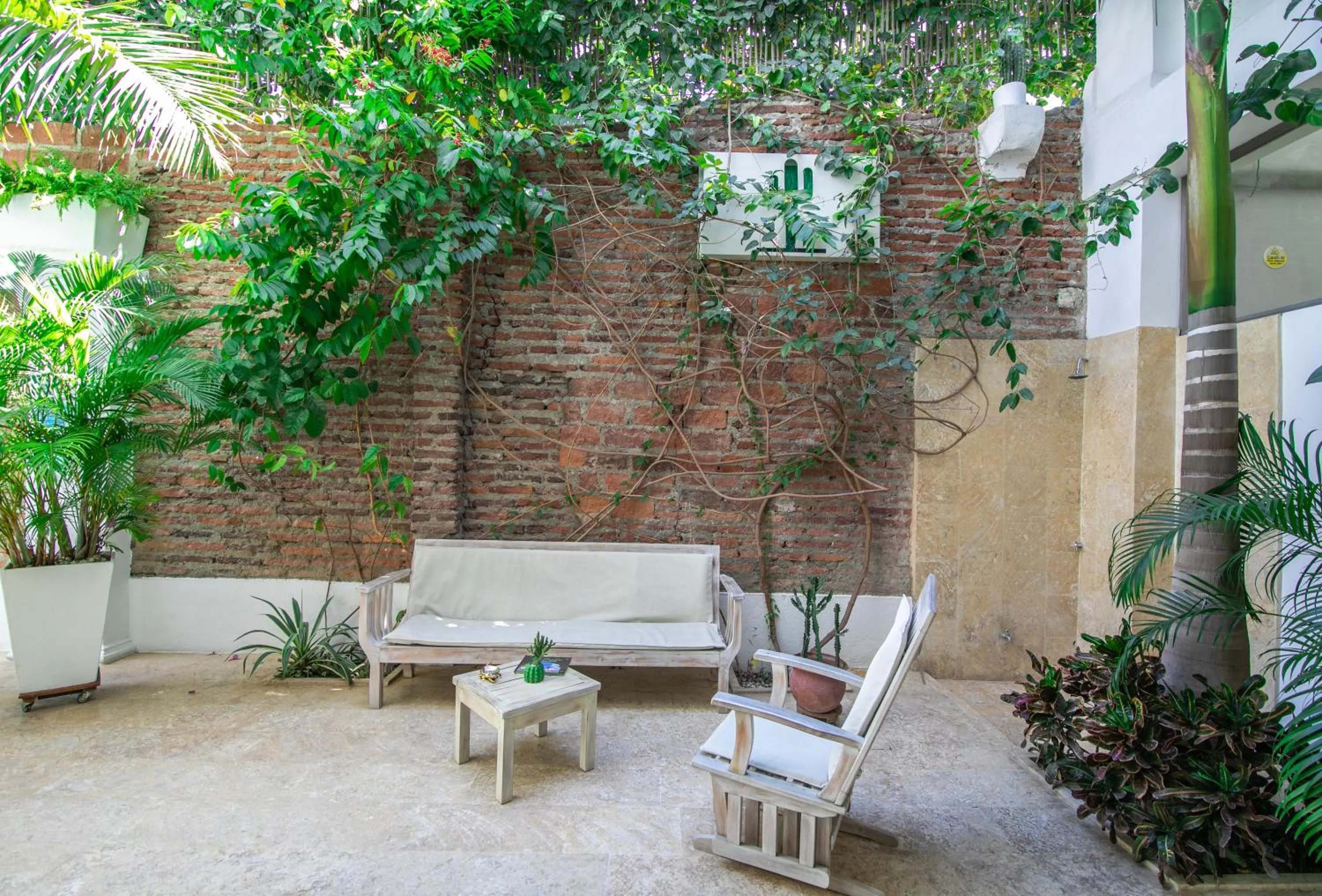 Patio in El Cactus Luxury Apartments in Historic Center