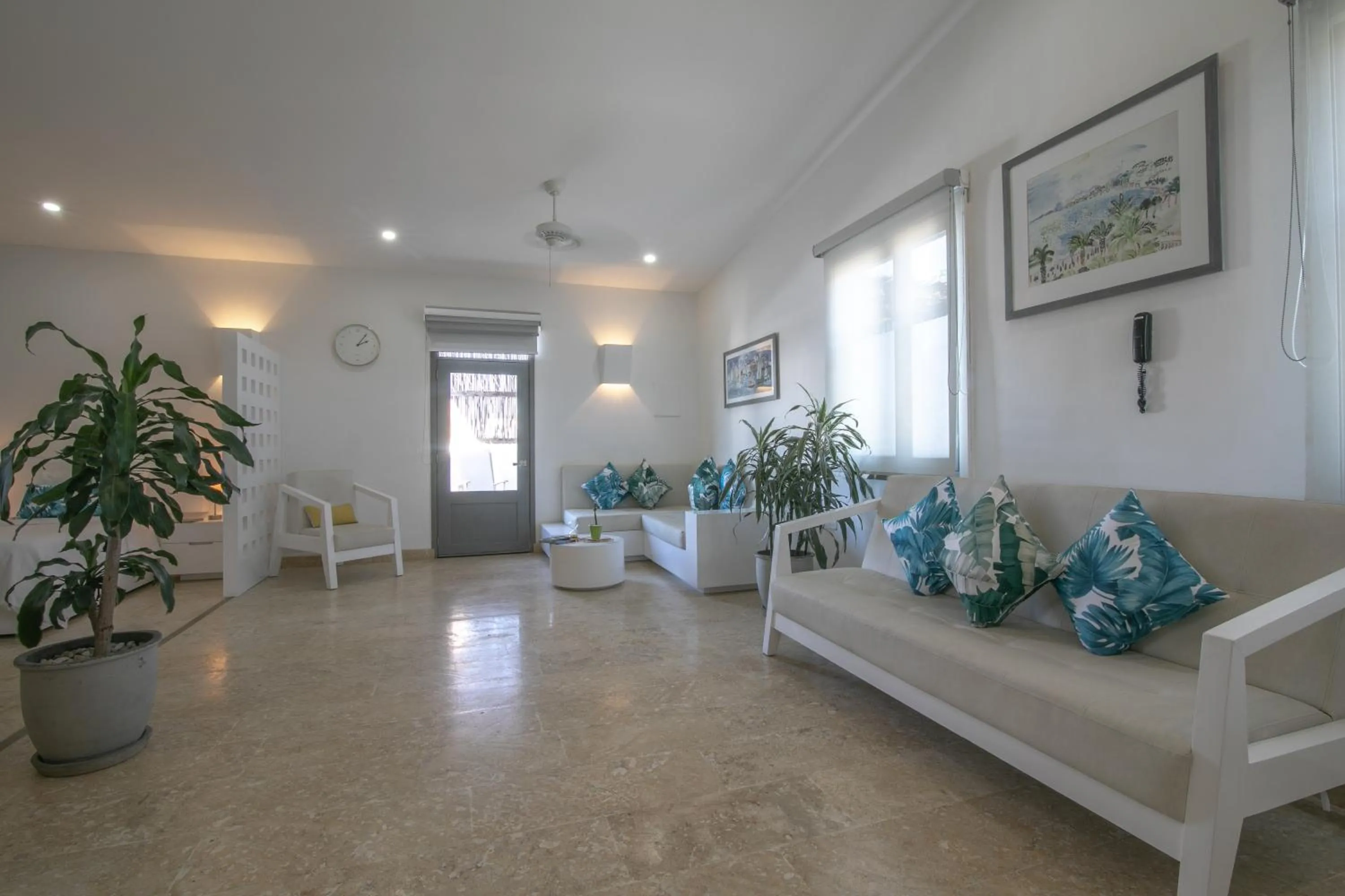 Living room in El Cactus Luxury Apartments in Historic Center