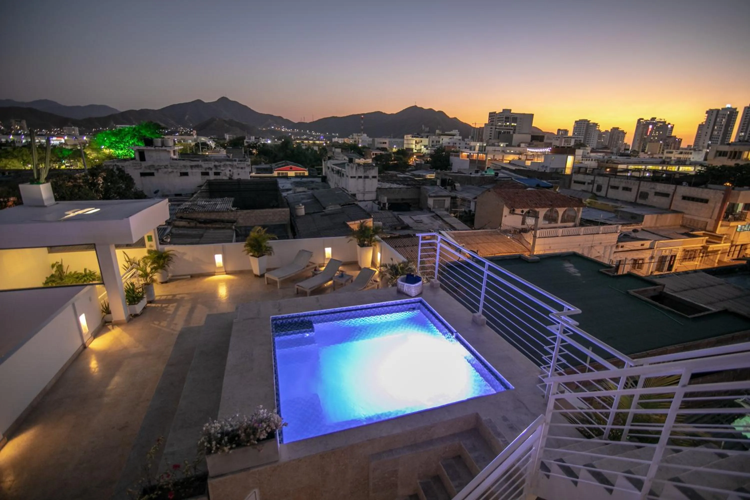 City view in El Cactus Luxury Apartments in Historic Center