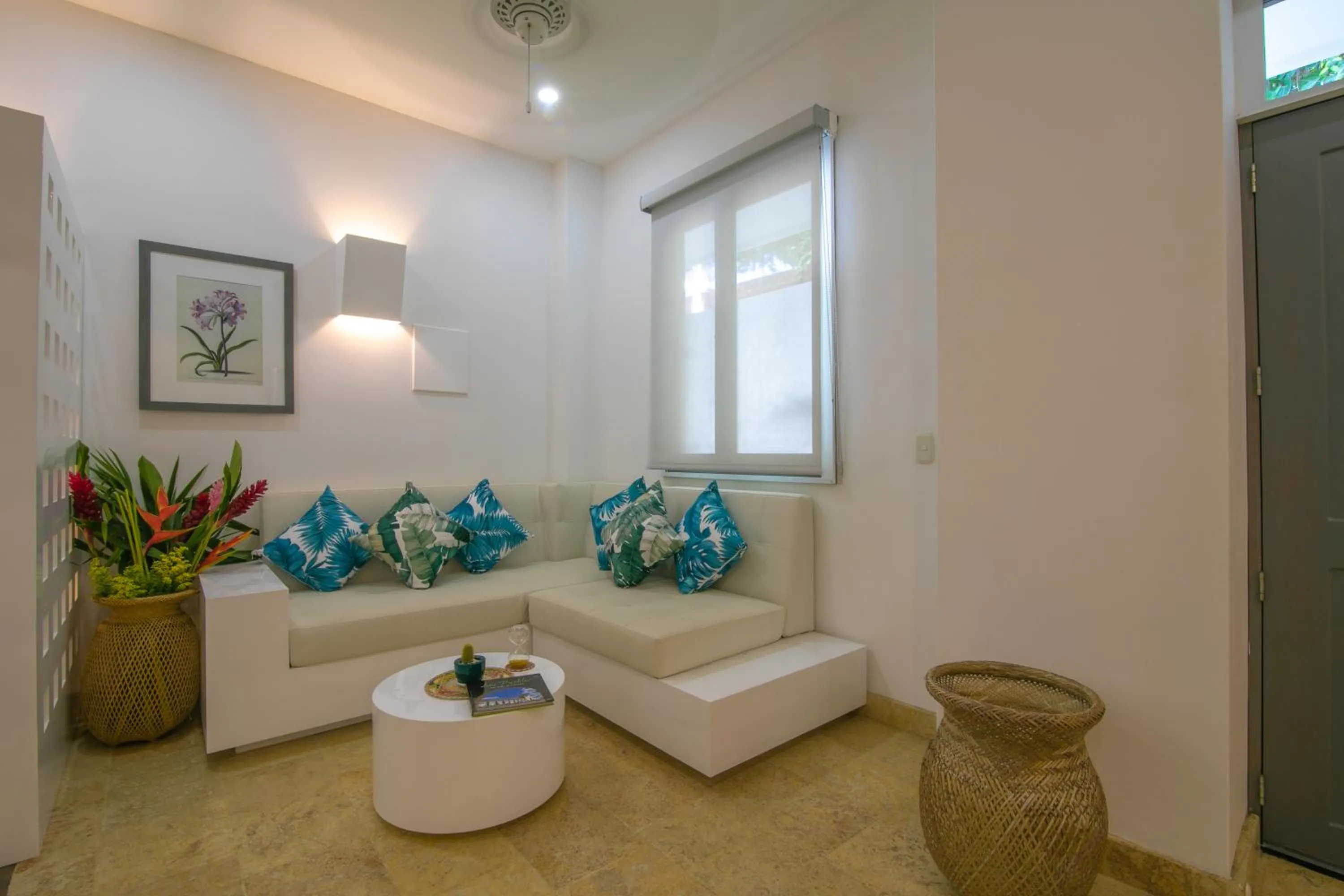 Living room in El Cactus Luxury Apartments in Historic Center