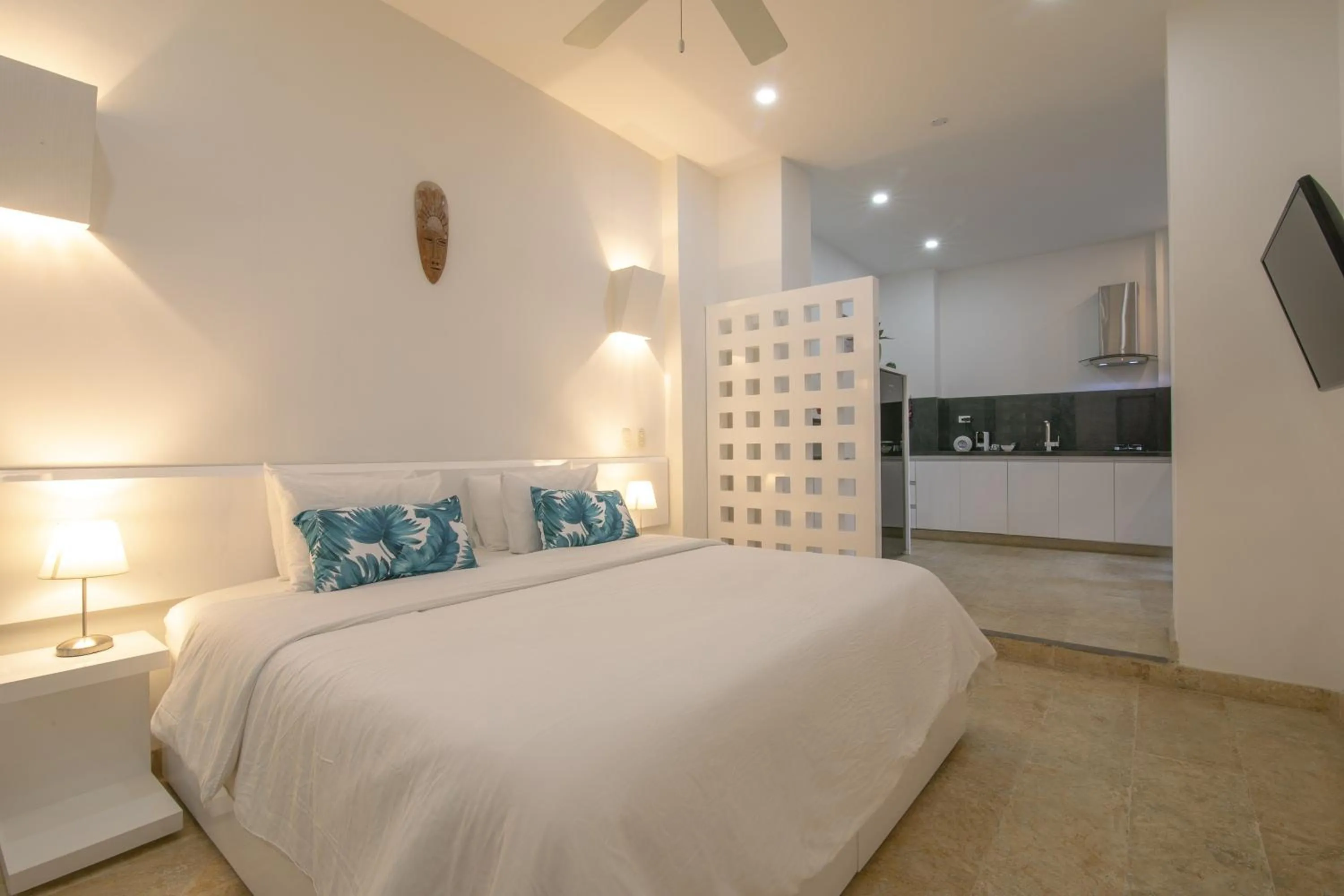 Bed in El Cactus Luxury Apartments in Historic Center