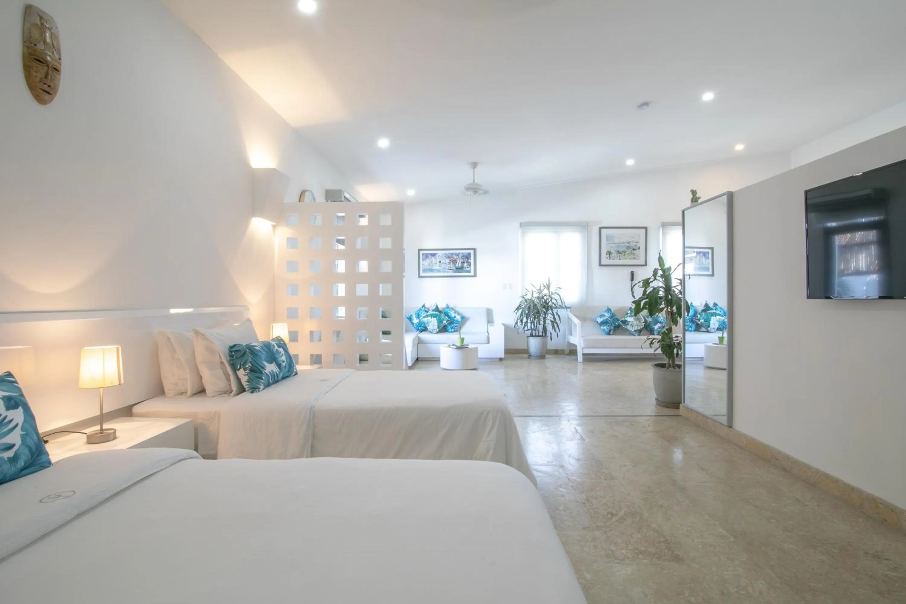 Bedroom, Bed in El Cactus Luxury Apartments in Historic Center