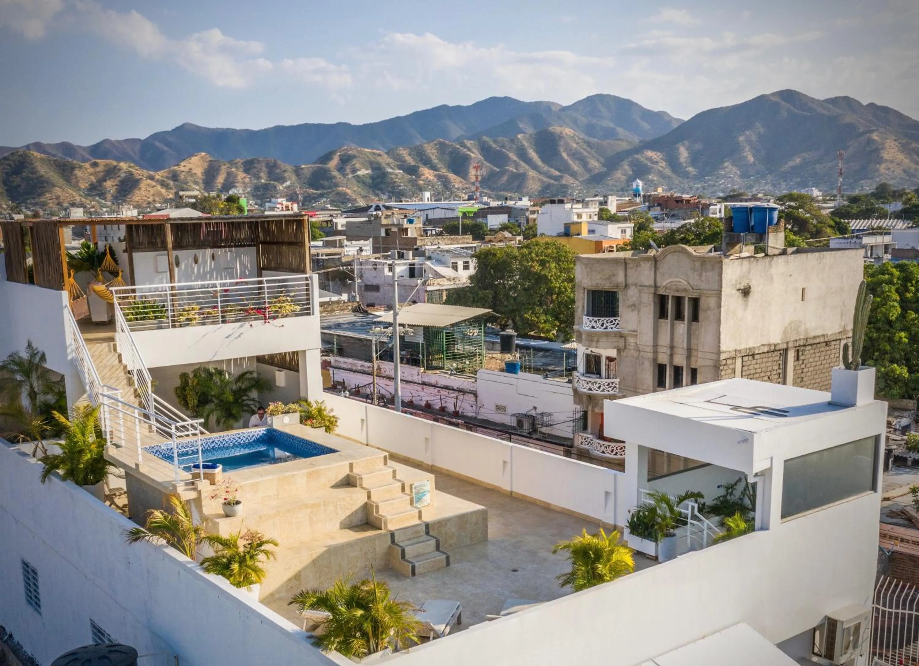 City view in El Cactus Luxury Apartments in Historic Center