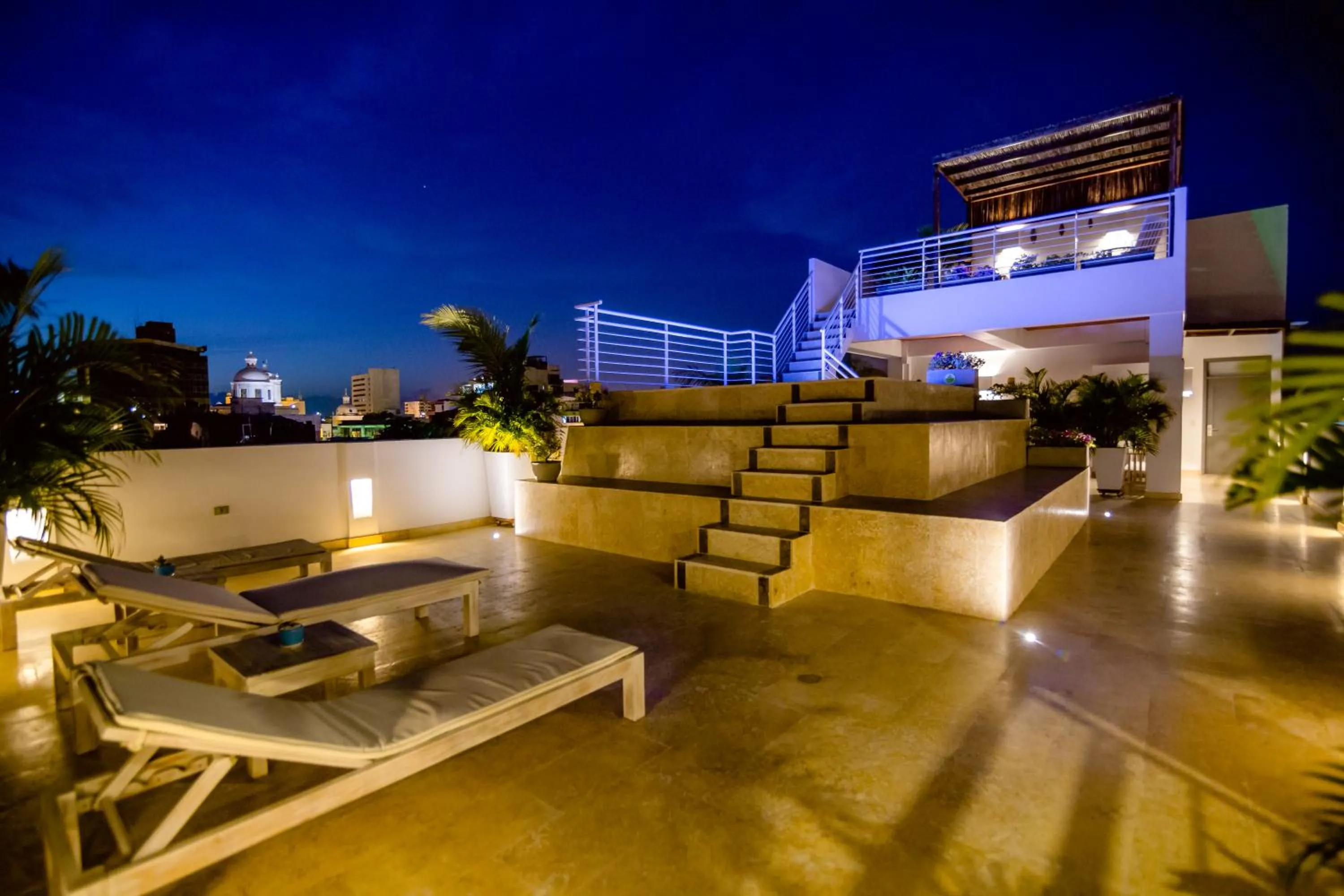 Patio in El Cactus Luxury Apartments in Historic Center