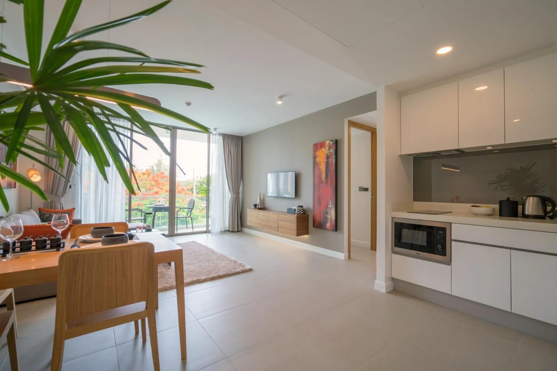 Living room, Kitchen/Kitchenette in Oceanstone by Resava