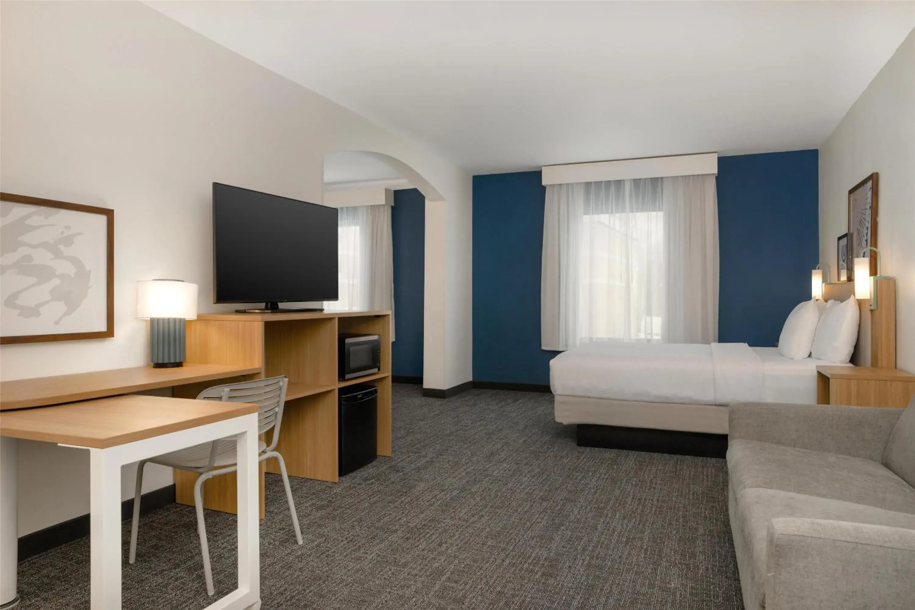 Living room, Bed in Spark by Hilton Rahway Living room, Bed in Spark by Hilton Rahway